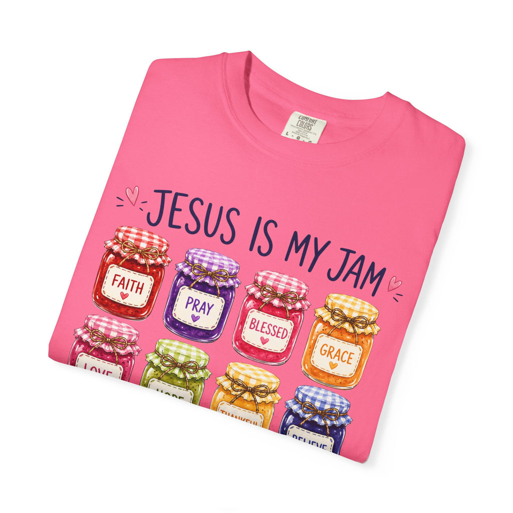 Jesus Is My Jam T-Shirt — Christian Faith Graphic Tee (Spread Love, Pray, Believe)