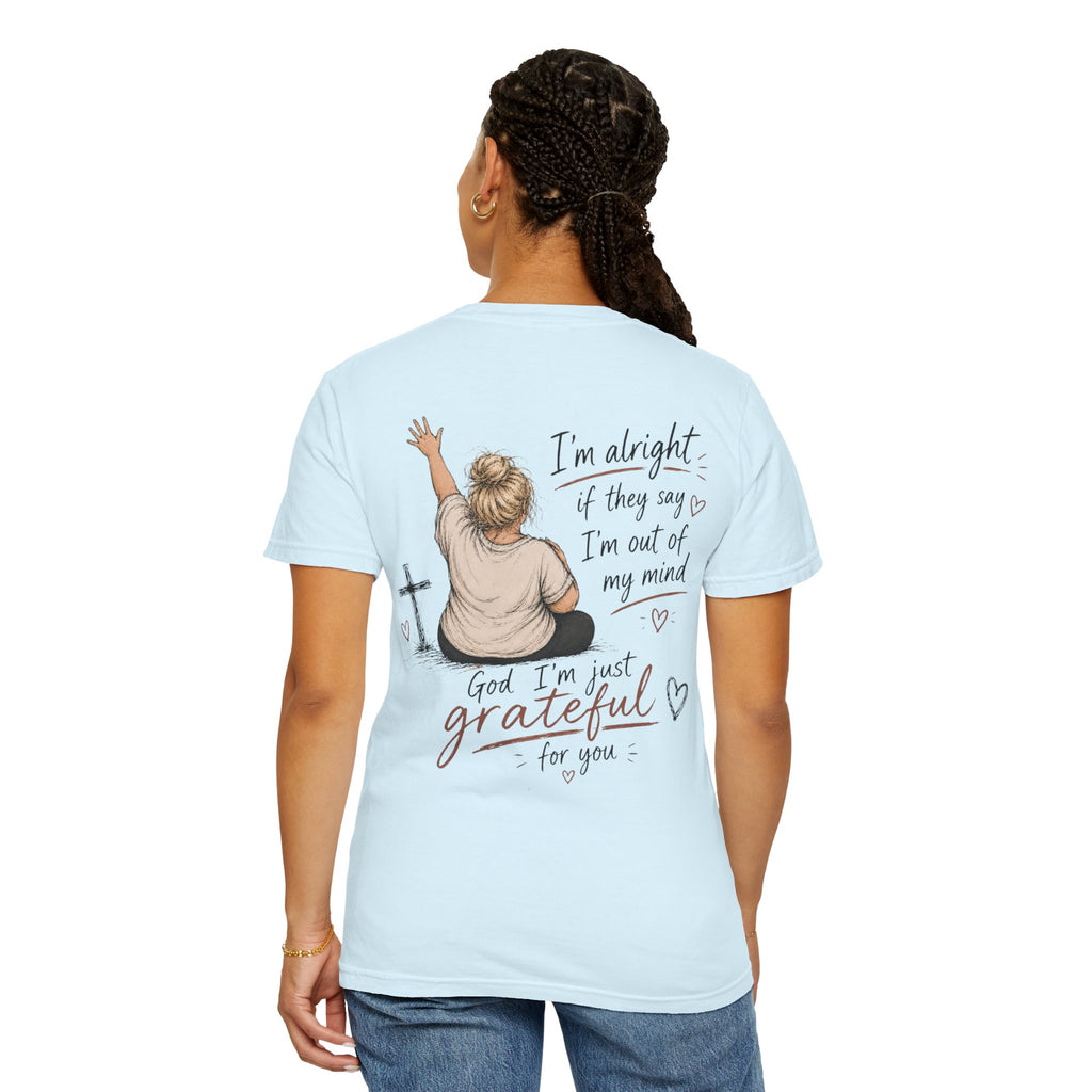 Christian Grateful Tee — "Grateful" Faith Graphic T-Shirt
