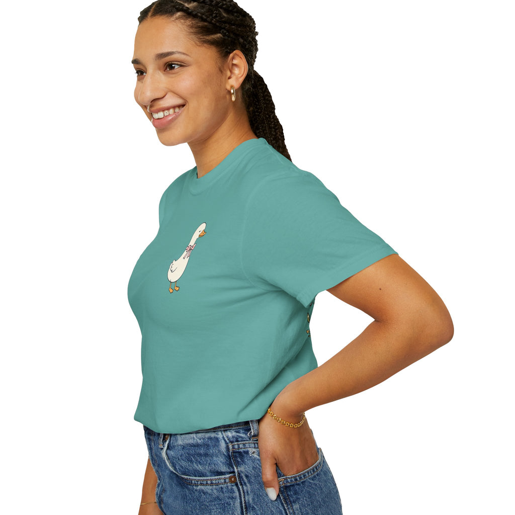 Duck Illustration T-Shirt — "Doing My Best, and Letting God Do the Rest" Christian Graphic Tee