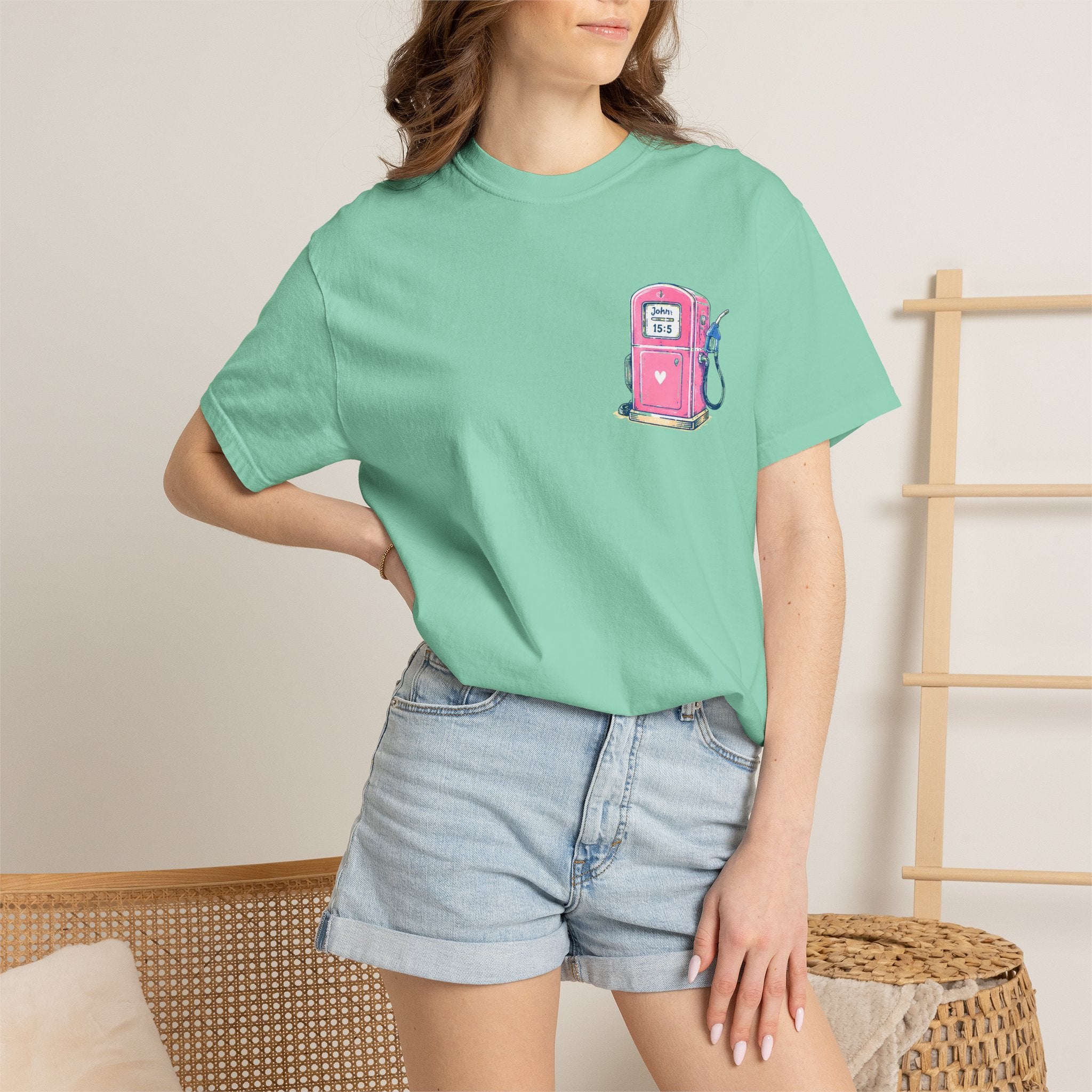 Fueled By Jesus T-Shirt — 'He Never Runs on Empty' Graphic Tee