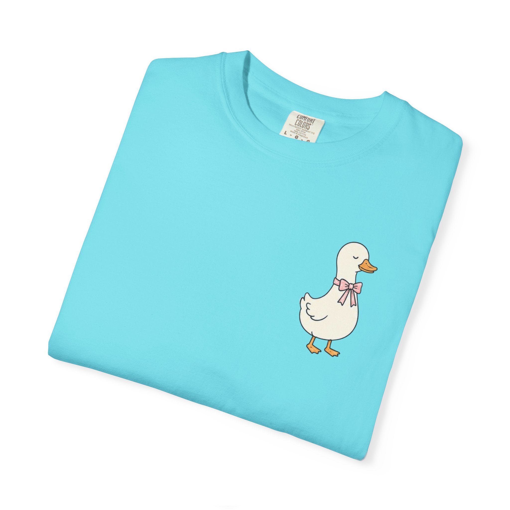 Duck Illustration T-Shirt — "Doing My Best, and Letting God Do the Rest" Christian Graphic Tee