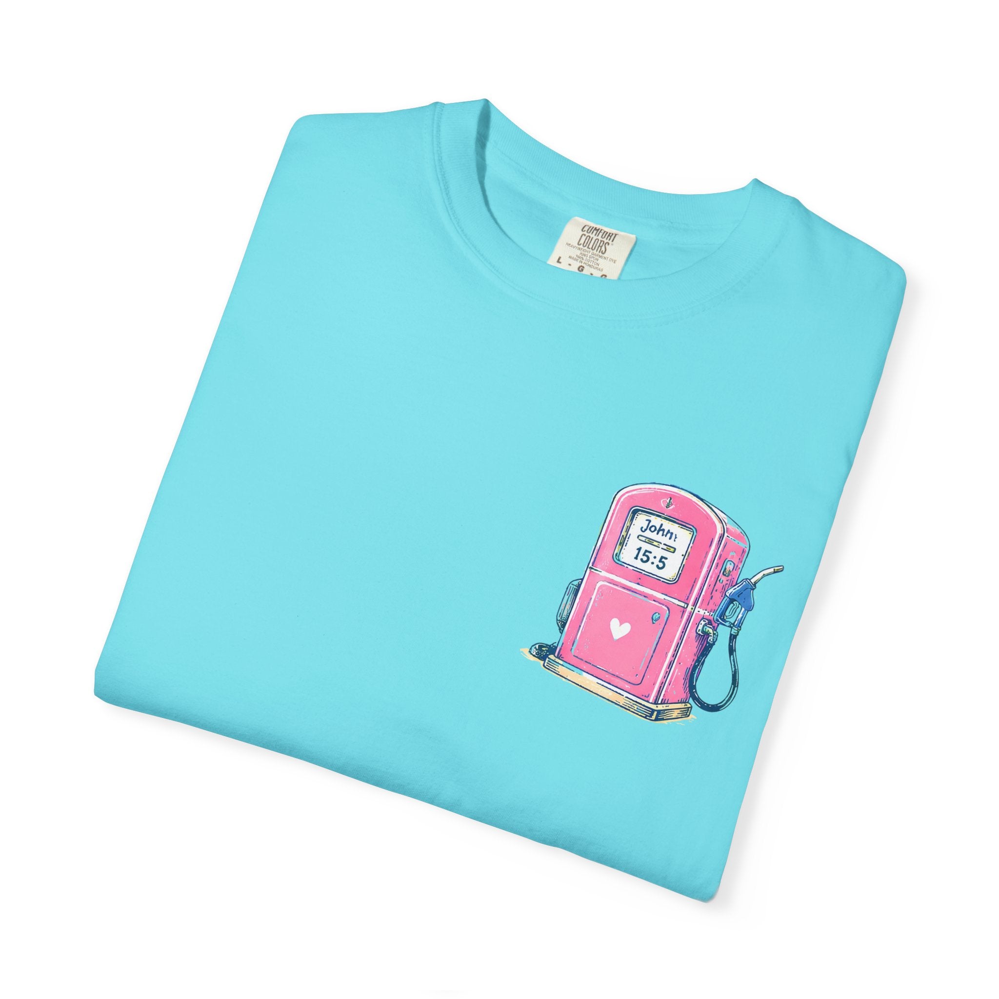 Fueled By Jesus T-Shirt — 'He Never Runs on Empty' Graphic Tee