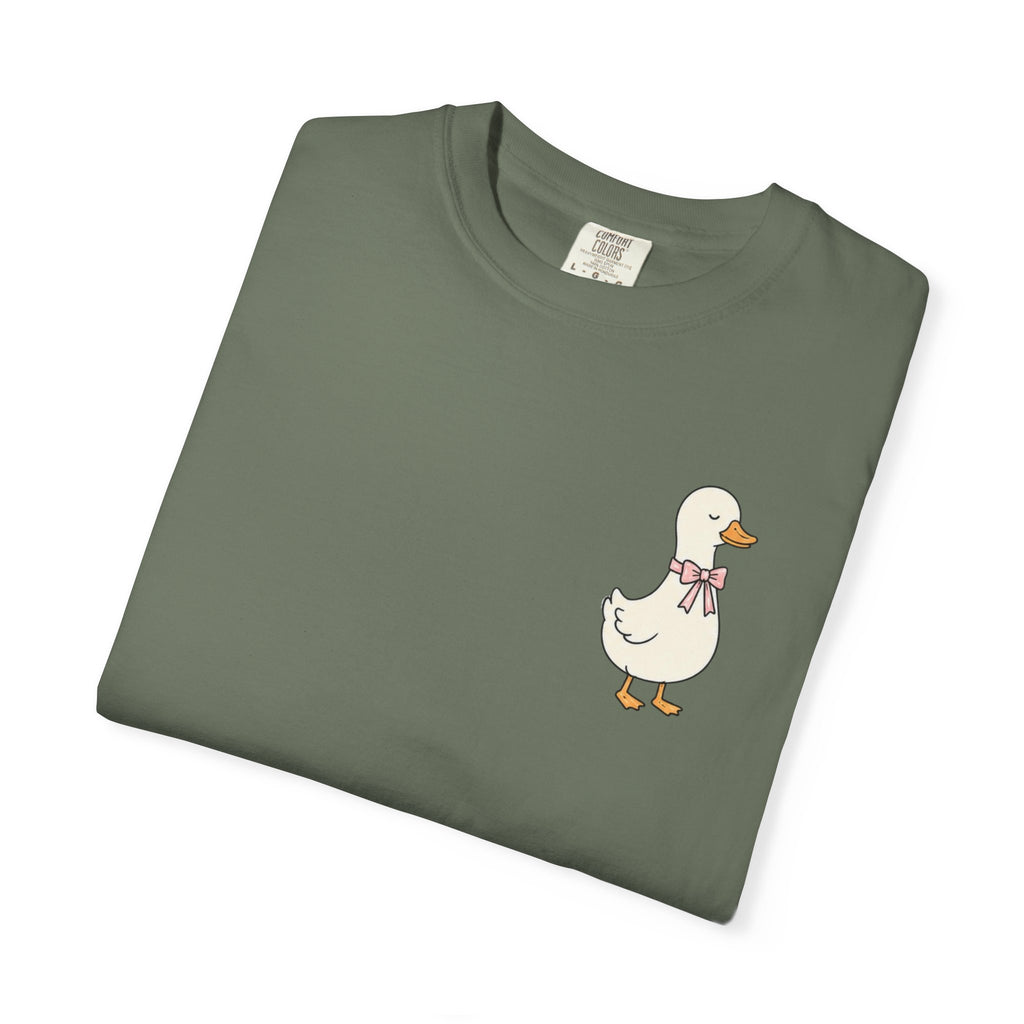 Duck Illustration T-Shirt — "Doing My Best, and Letting God Do the Rest" Christian Graphic Tee