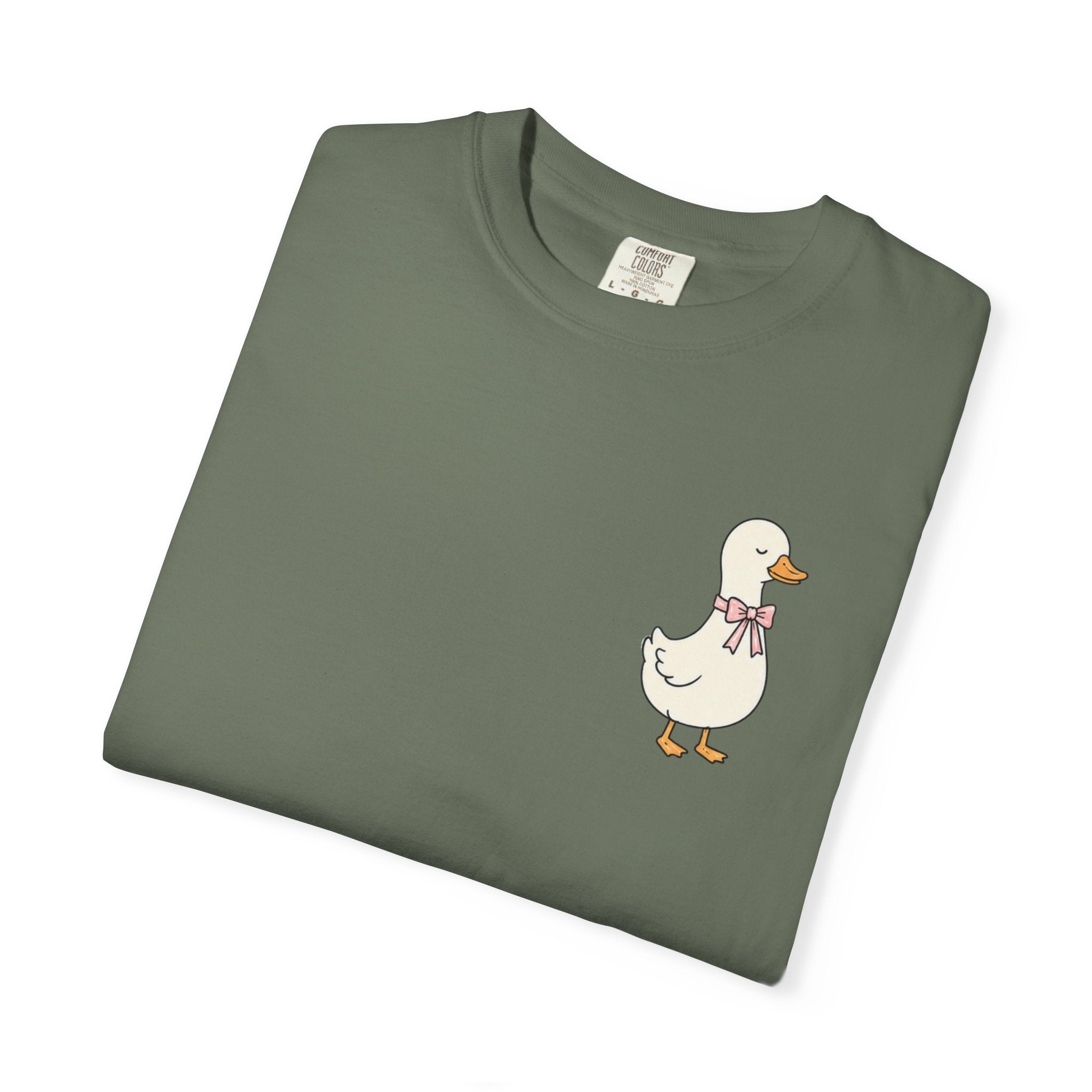Duck Illustration T-Shirt — "Doing My Best, and Letting God Do the Rest" Christian Graphic Tee