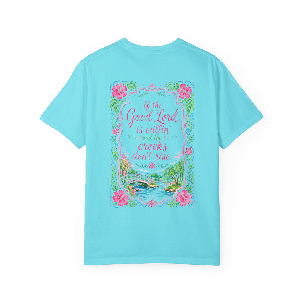 “If the Good Lord Is Willin” Floral Graphic T-Shirt