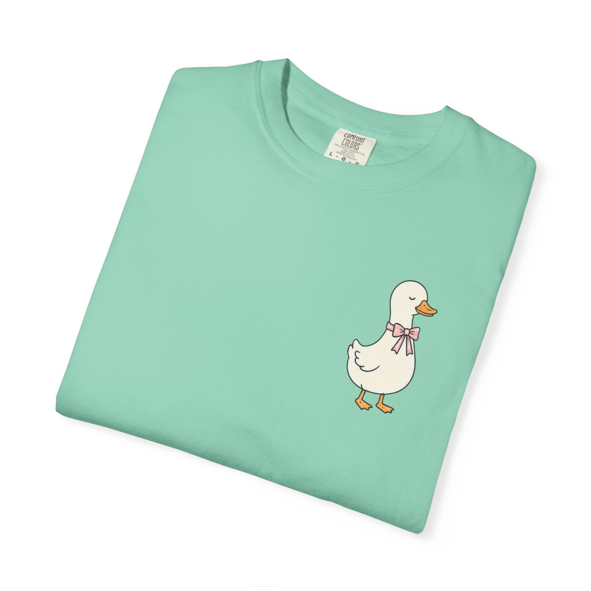 Duck Illustration T-Shirt — "Doing My Best, and Letting God Do the Rest" Christian Graphic Tee