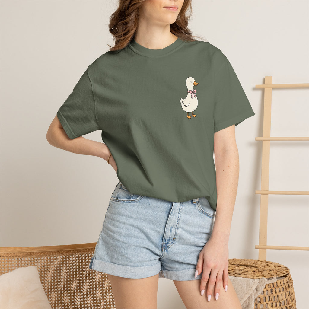 Duck Illustration T-Shirt — "Doing My Best, and Letting God Do the Rest" Christian Graphic Tee