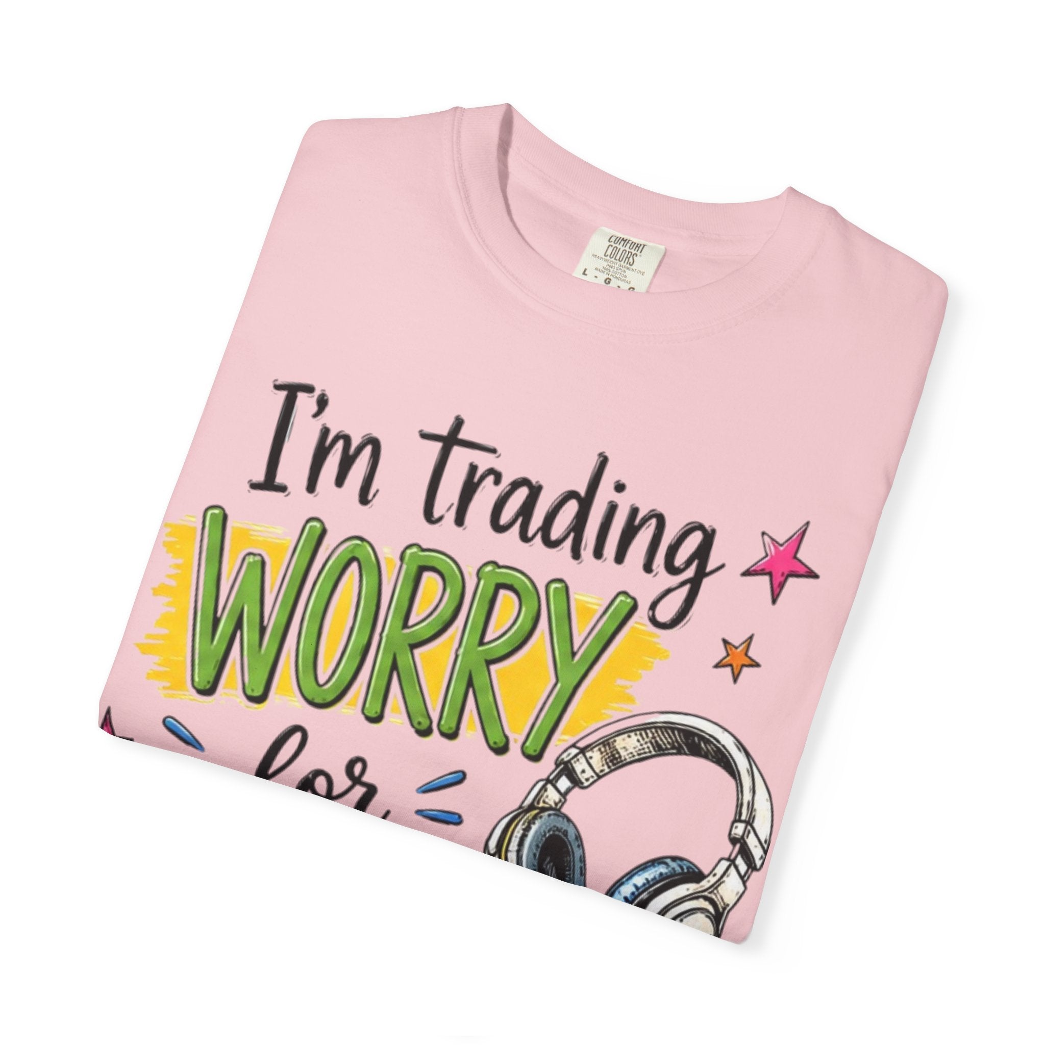 Worship Music T-Shirt – "I'm Trading Worry for Worship" Tee