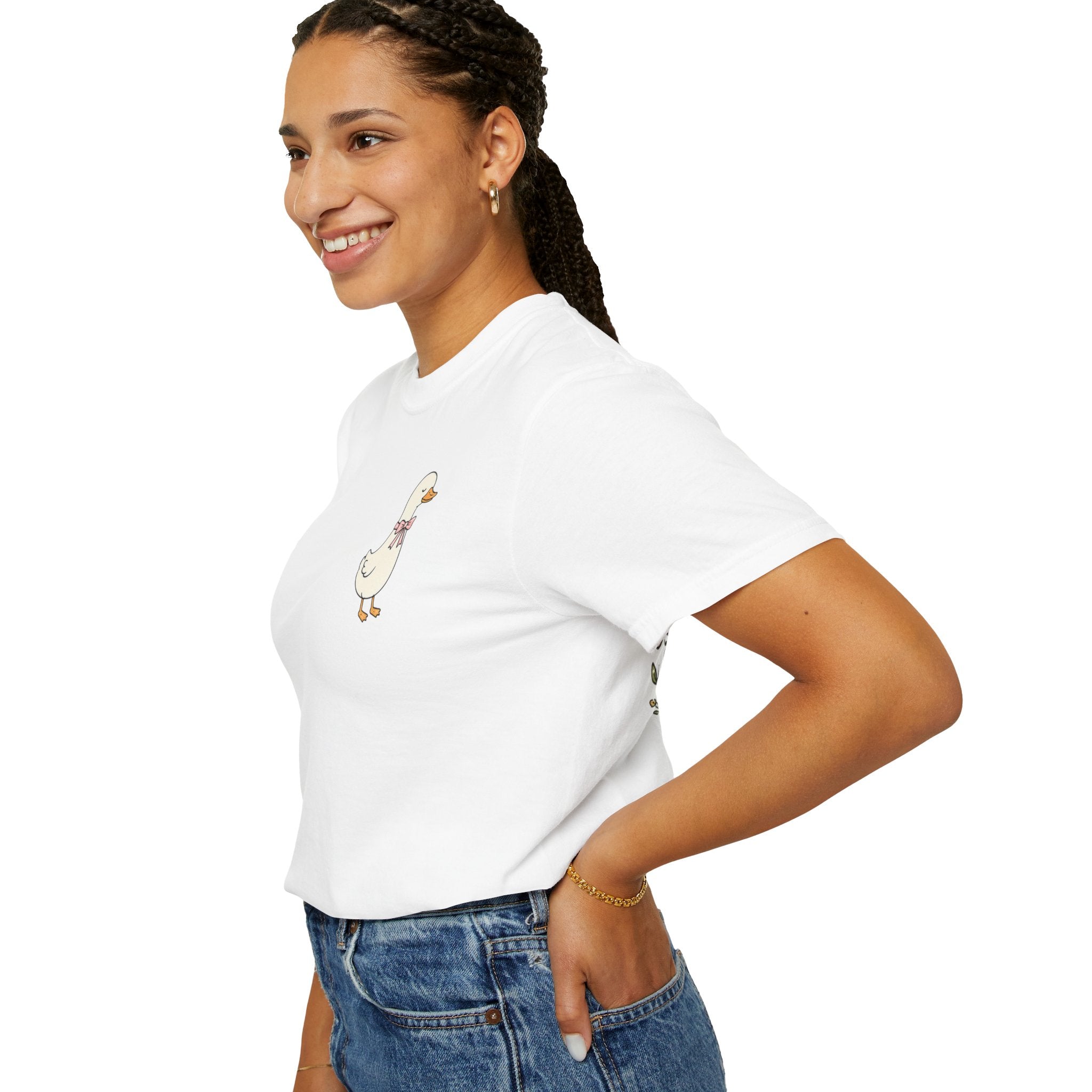 Duck Illustration T-Shirt — "Doing My Best, and Letting God Do the Rest" Christian Graphic Tee