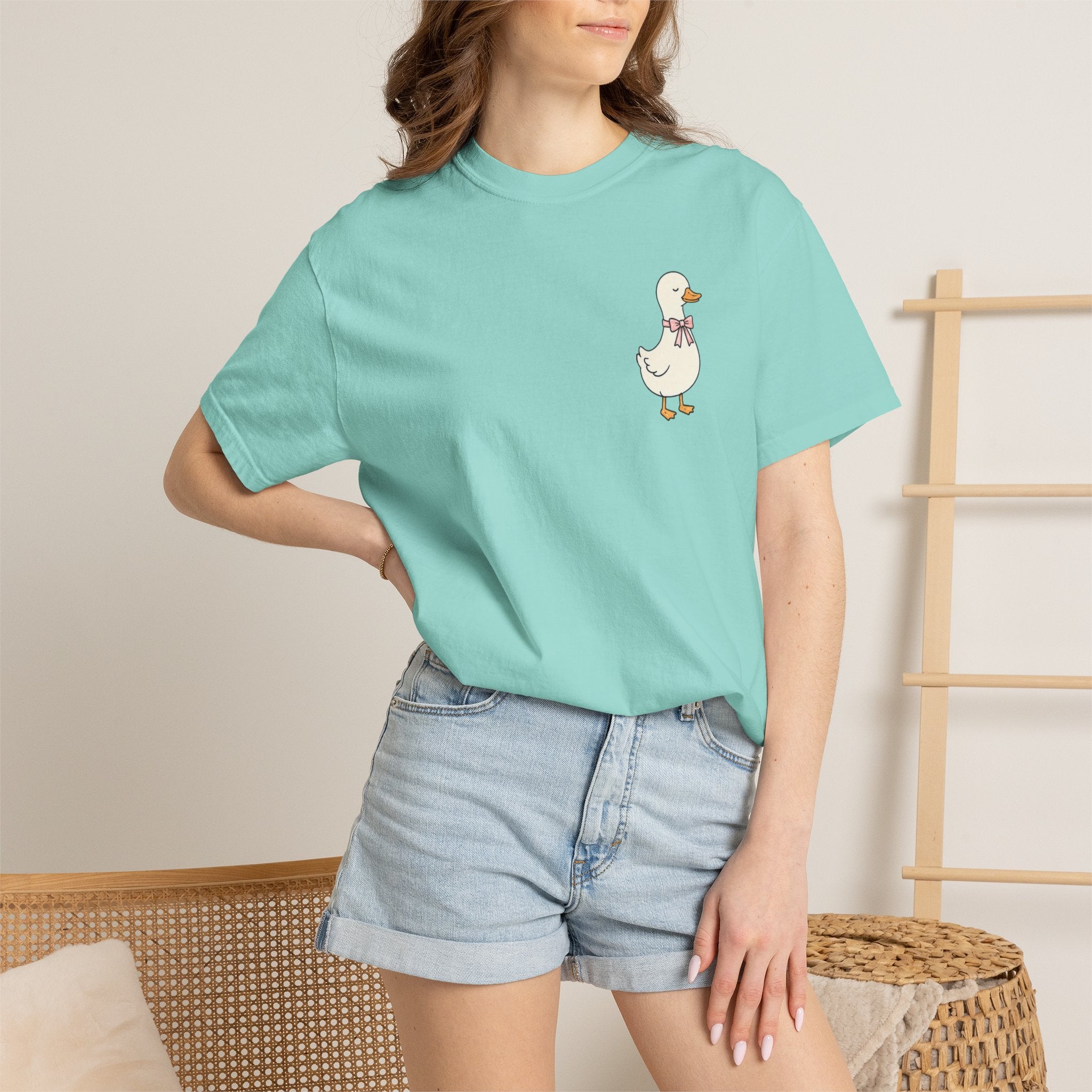 Duck Illustration T-Shirt — "Doing My Best, and Letting God Do the Rest" Christian Graphic Tee