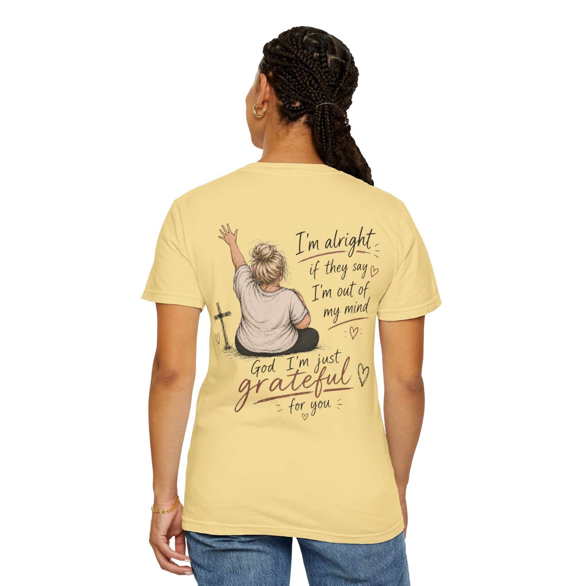 Christian Grateful Tee — "Grateful" Faith Graphic T-Shirt