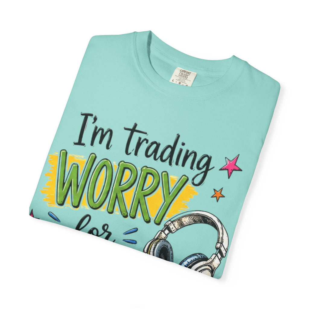 Worship Music T-Shirt – "I'm Trading Worry for Worship" Tee