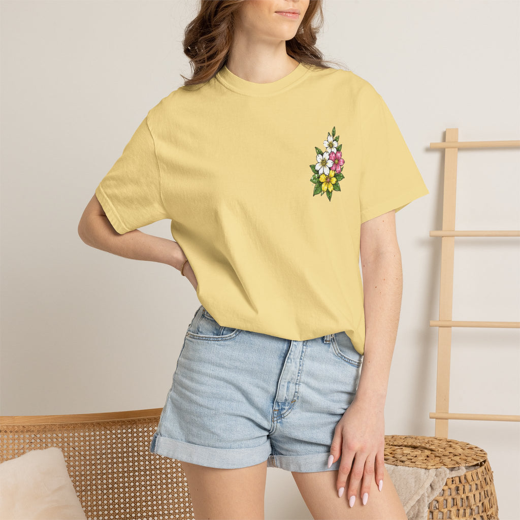 Religious Graphic T-Shirt — "This Is My Story, This Is My Song" Floral Cross Tee