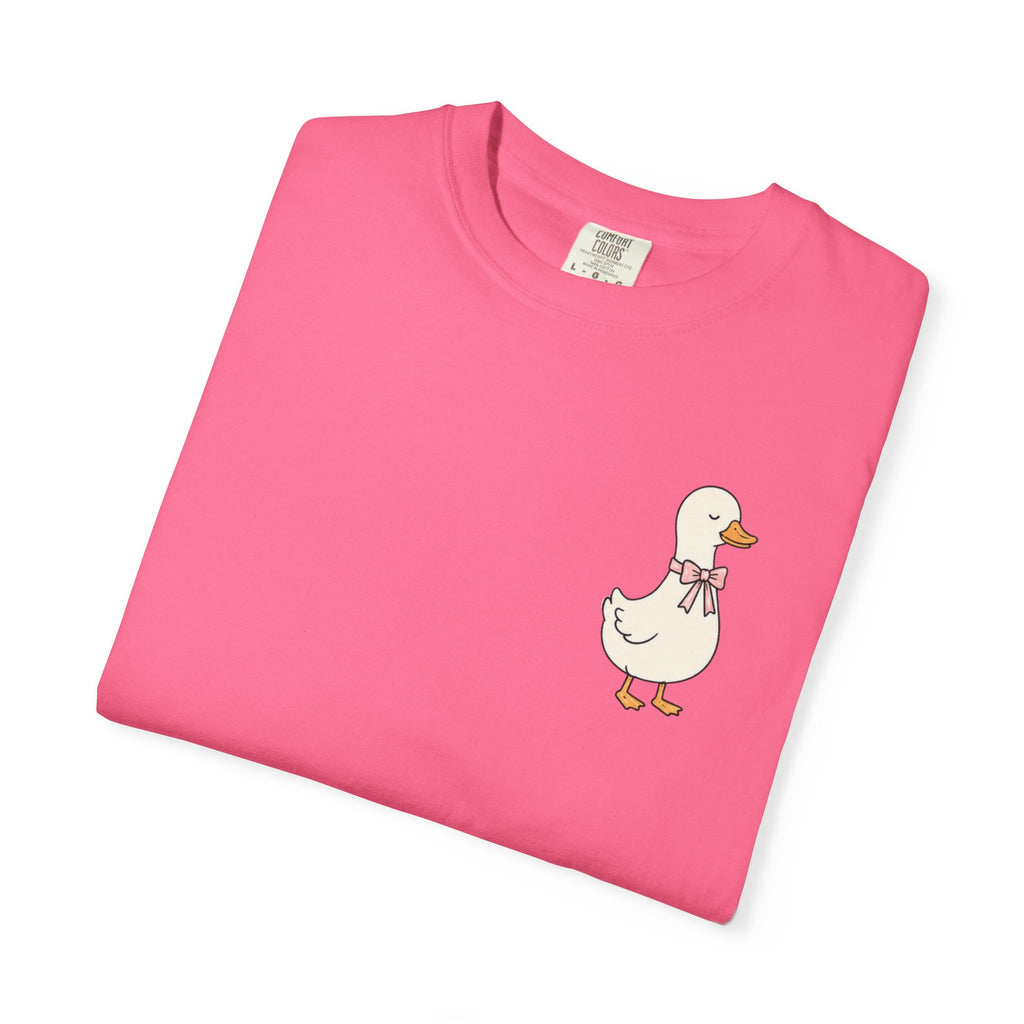 Duck Illustration T-Shirt — "Doing My Best, and Letting God Do the Rest" Christian Graphic Tee