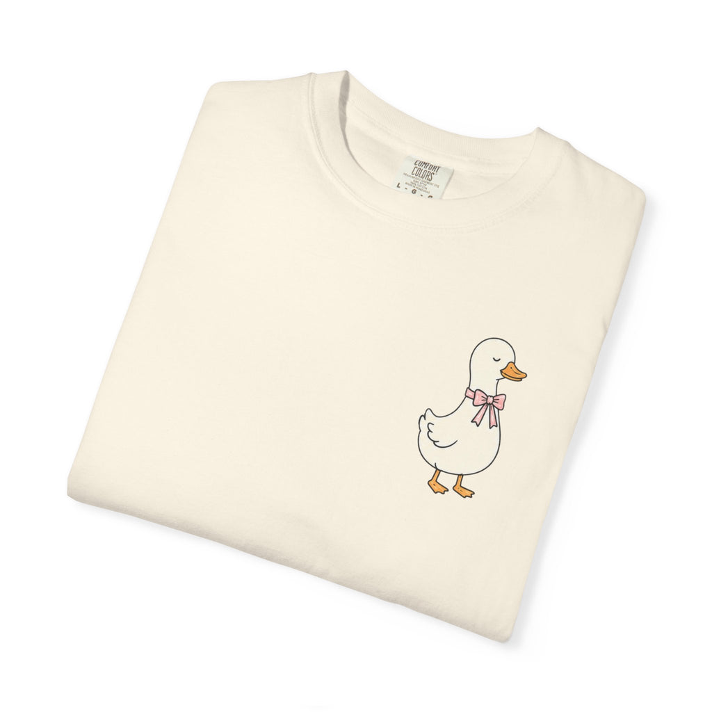Duck Illustration T-Shirt — "Doing My Best, and Letting God Do the Rest" Christian Graphic Tee