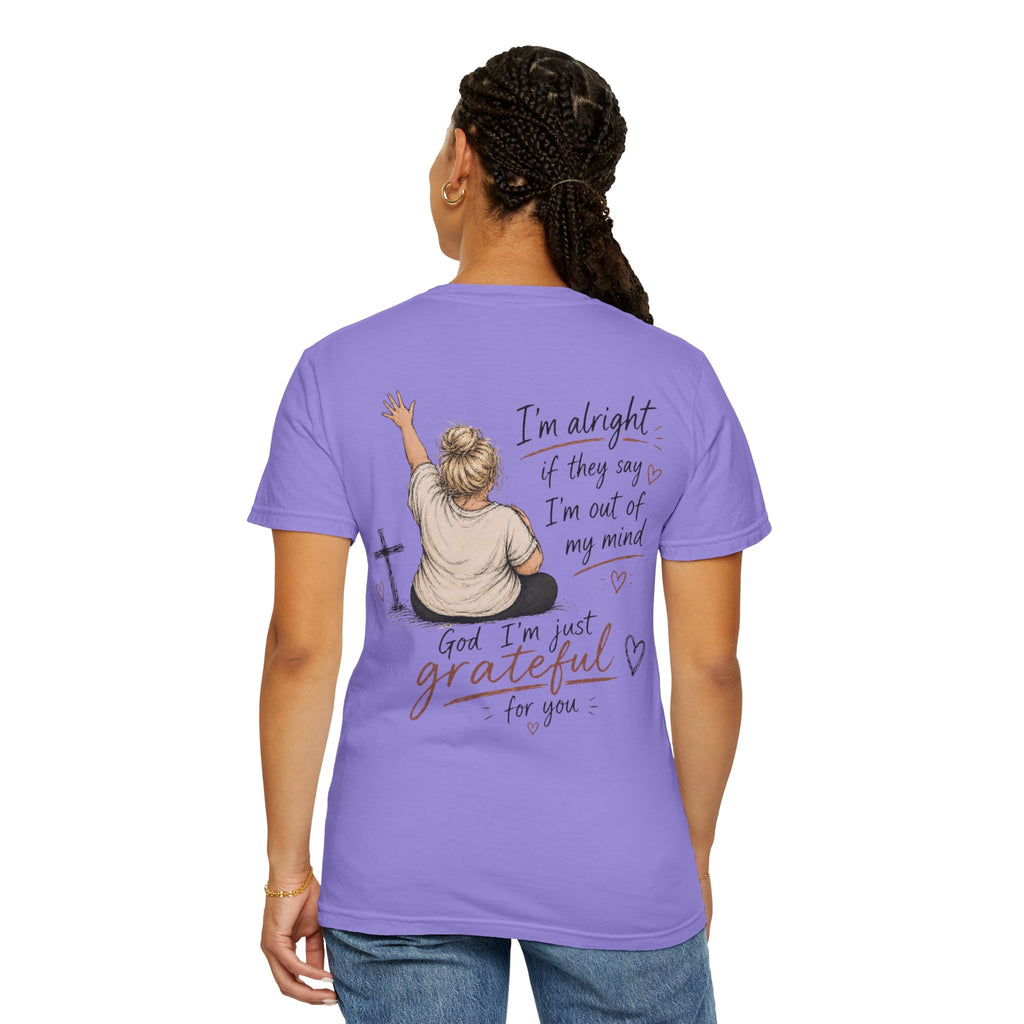 Christian Grateful Tee — "Grateful" Faith Graphic T-Shirt