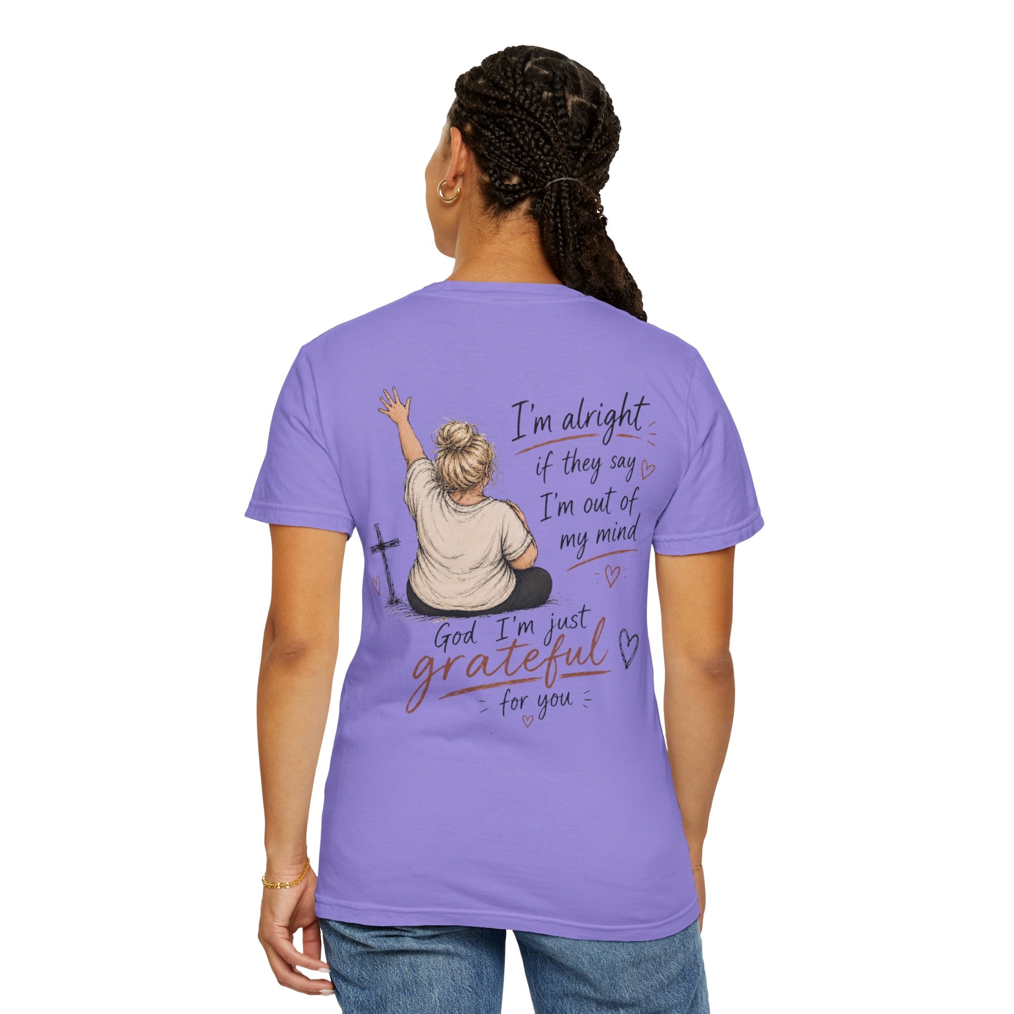 Christian Grateful Tee — "Grateful" Faith Graphic T-Shirt