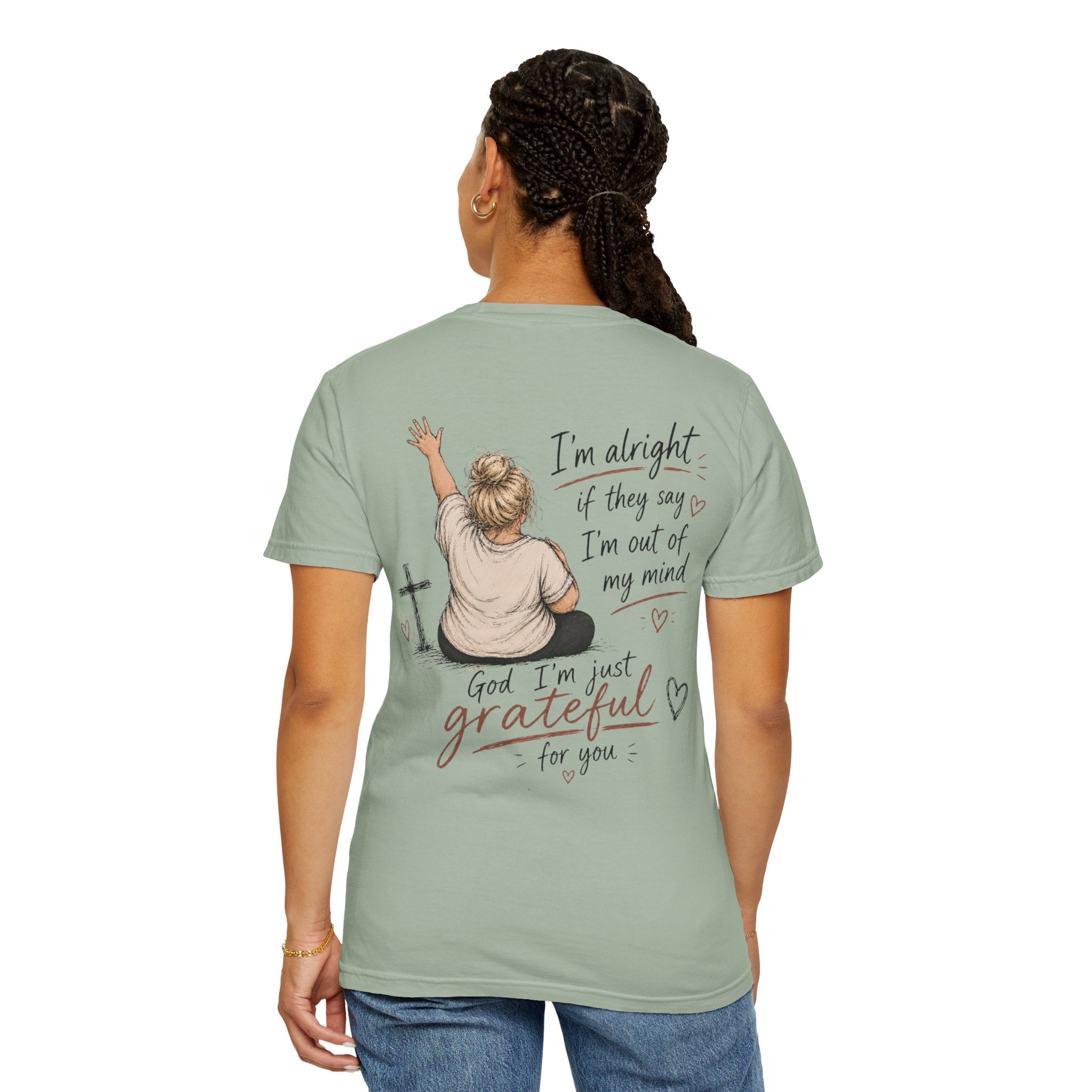 Christian Grateful Tee — "Grateful" Faith Graphic T-Shirt