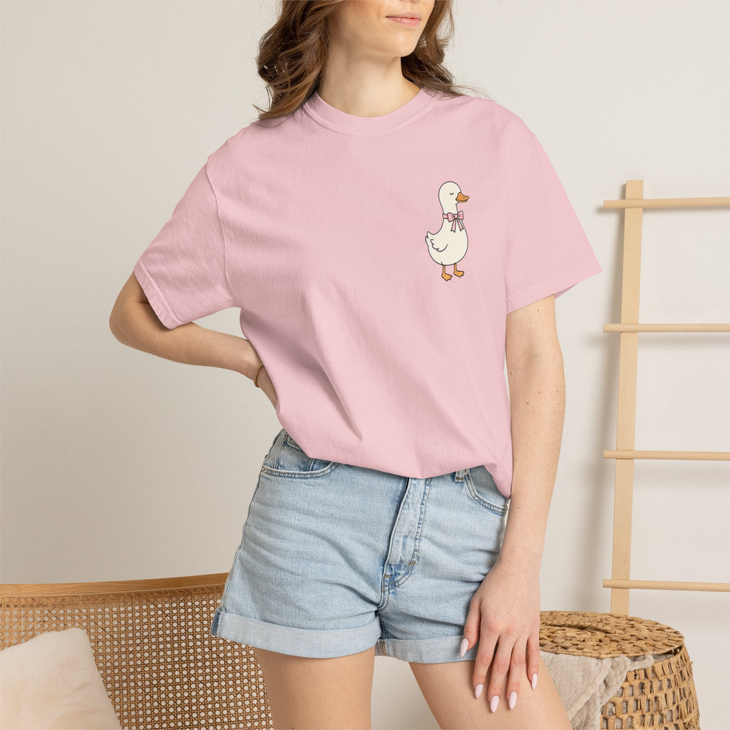 Duck Illustration T-Shirt — "Doing My Best, and Letting God Do the Rest" Christian Graphic Tee