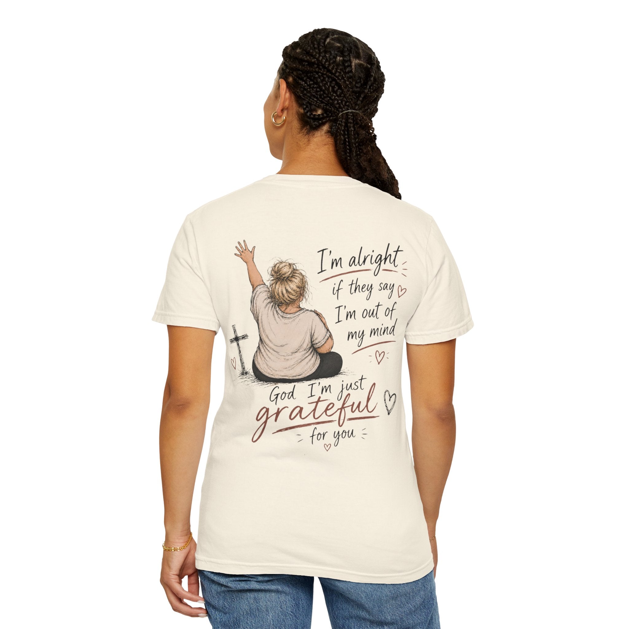 Christian Grateful Tee — "Grateful" Faith Graphic T-Shirt