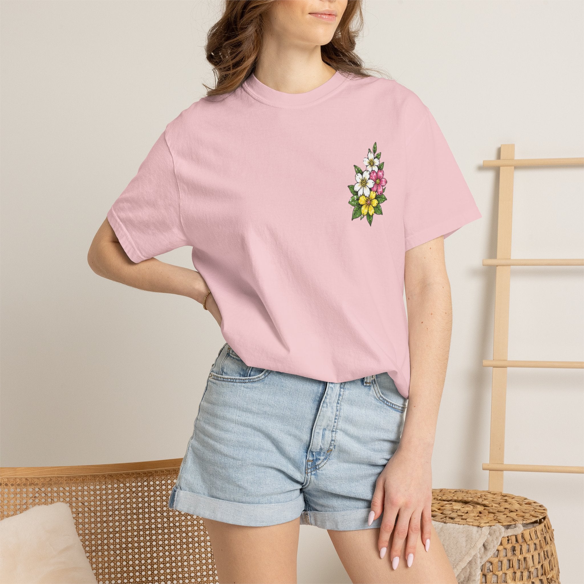 Religious Graphic T-Shirt — "This Is My Story, This Is My Song" Floral Cross Tee