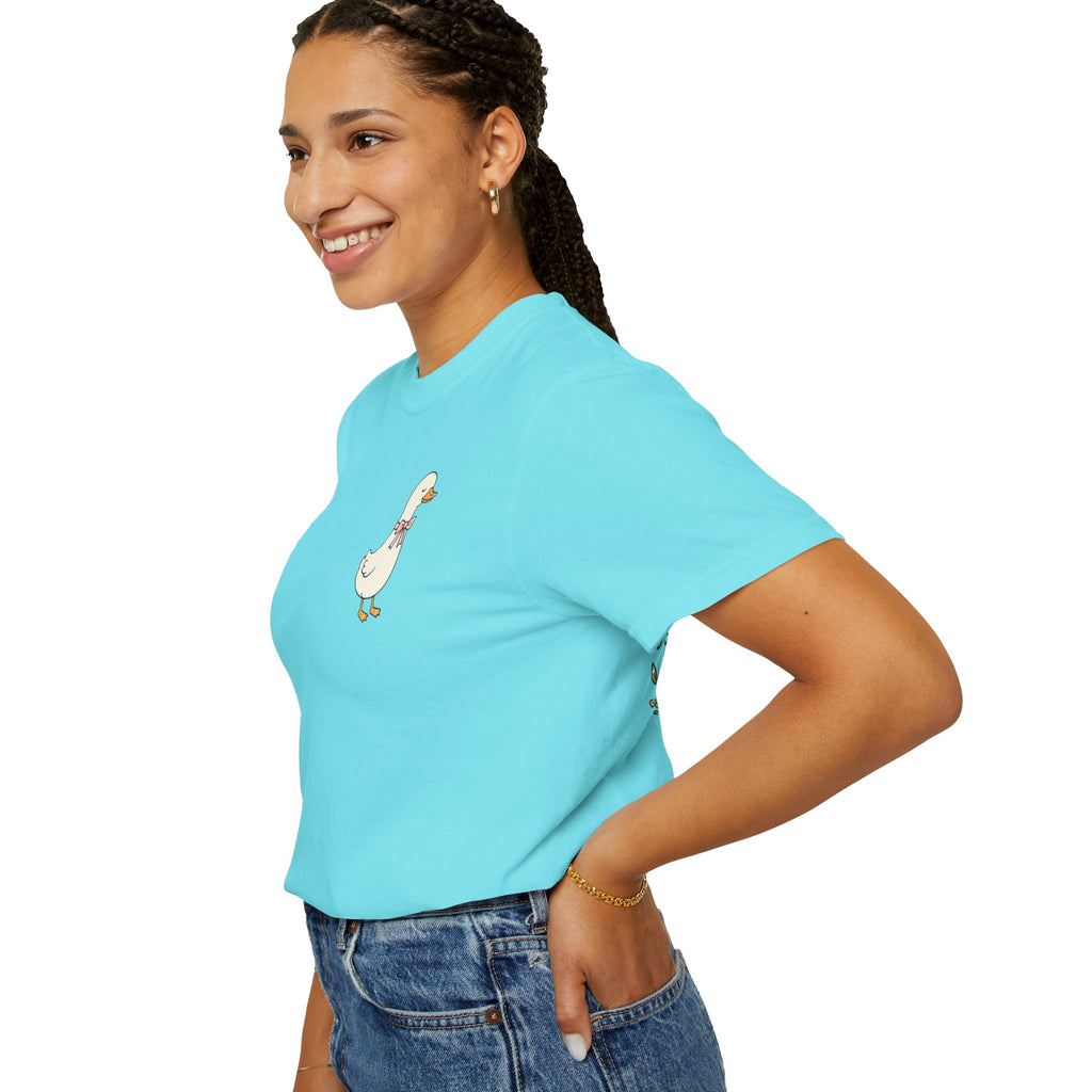Duck Illustration T-Shirt — "Doing My Best, and Letting God Do the Rest" Christian Graphic Tee