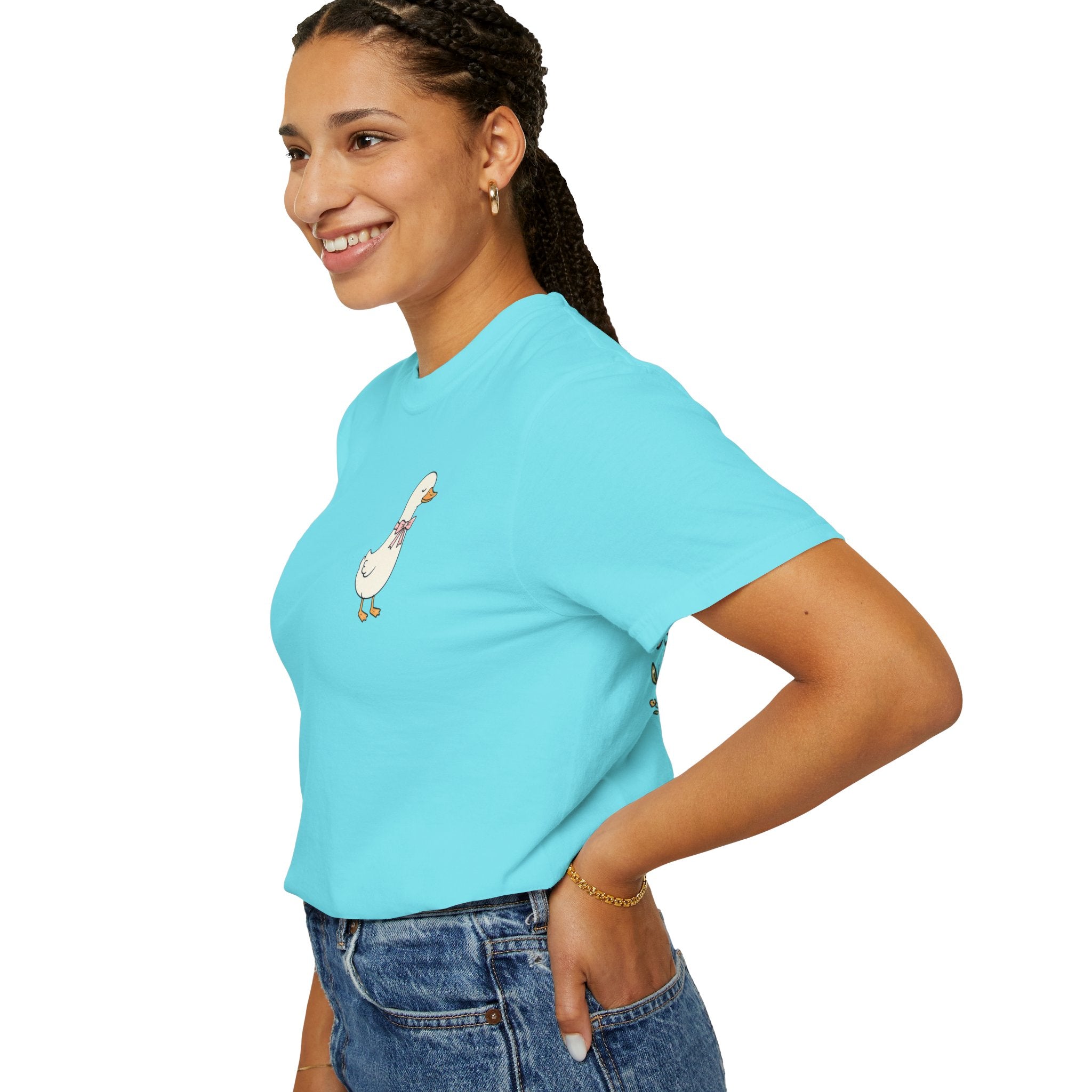 Duck Illustration T-Shirt — "Doing My Best, and Letting God Do the Rest" Christian Graphic Tee
