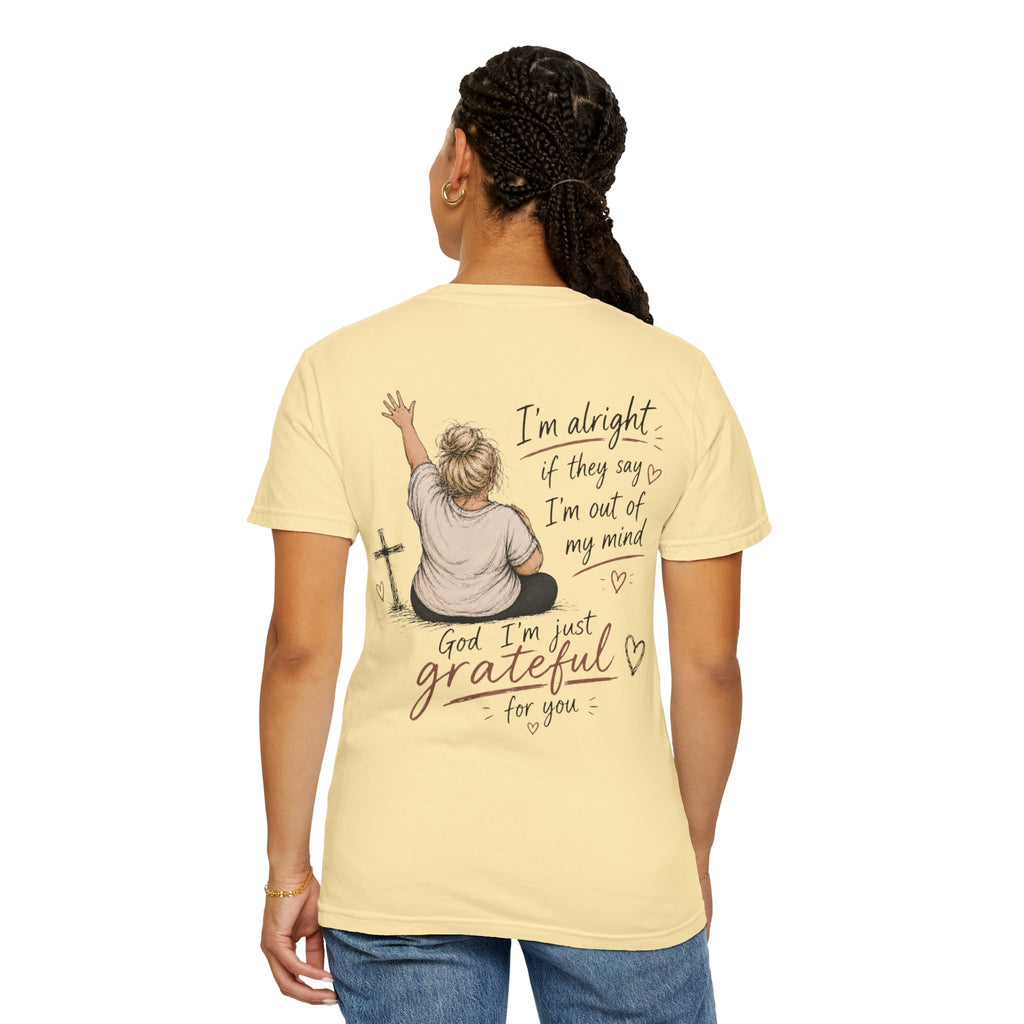 Christian Grateful Tee — "Grateful" Faith Graphic T-Shirt