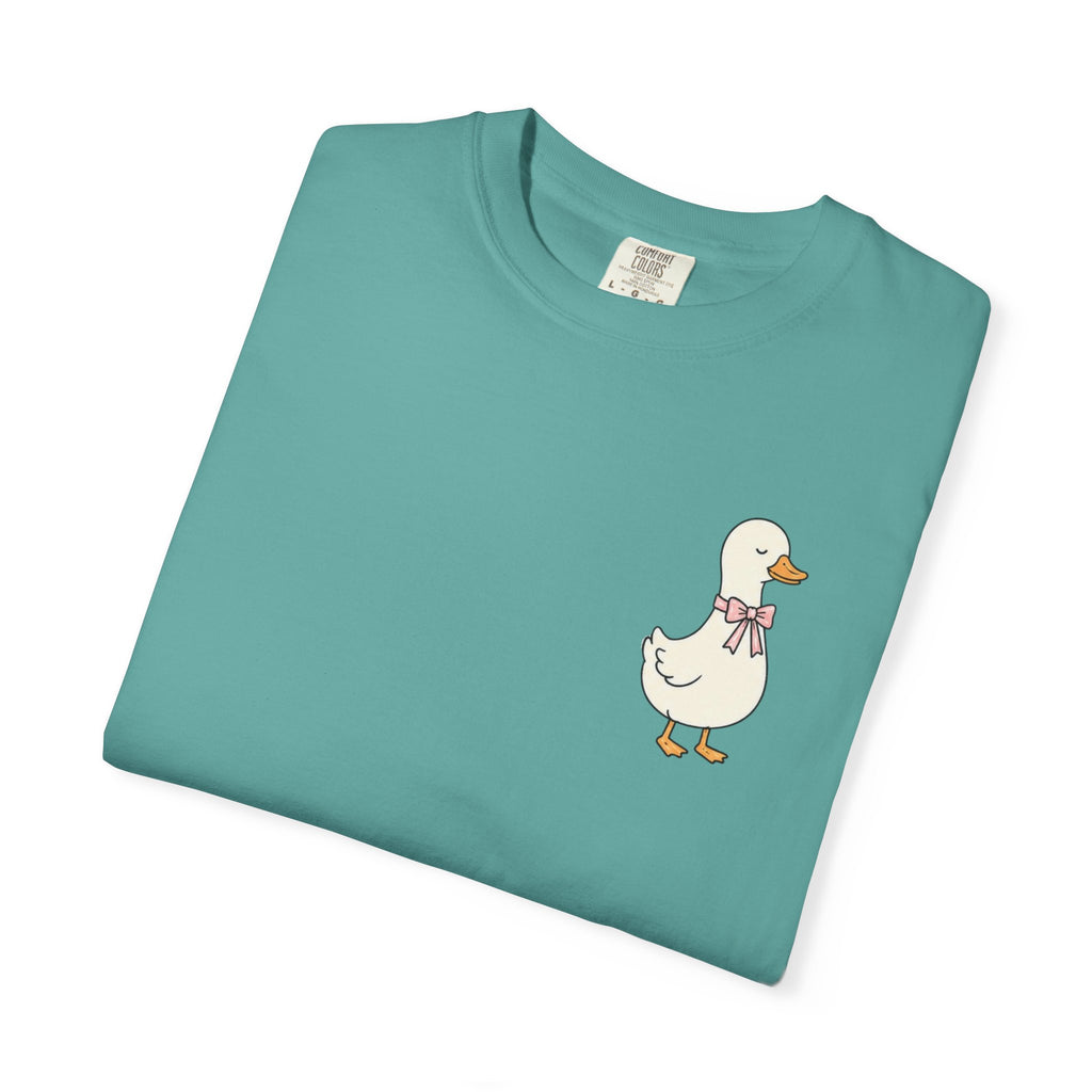 Duck Illustration T-Shirt — "Doing My Best, and Letting God Do the Rest" Christian Graphic Tee