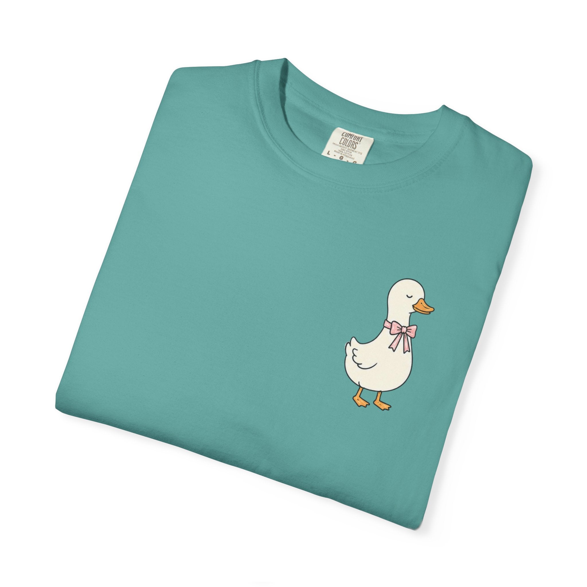 Duck Illustration T-Shirt — "Doing My Best, and Letting God Do the Rest" Christian Graphic Tee