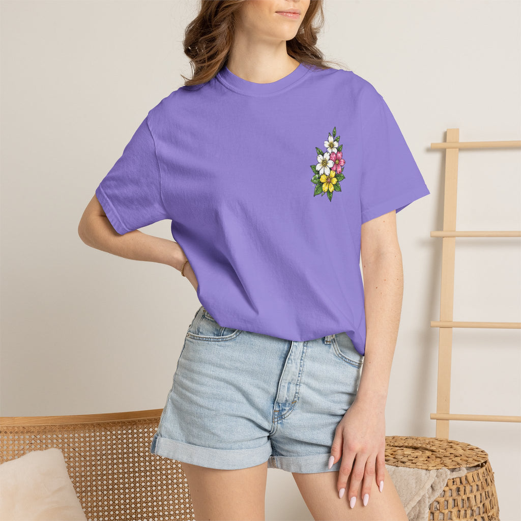 Religious Graphic T-Shirt — "This Is My Story, This Is My Song" Floral Cross Tee