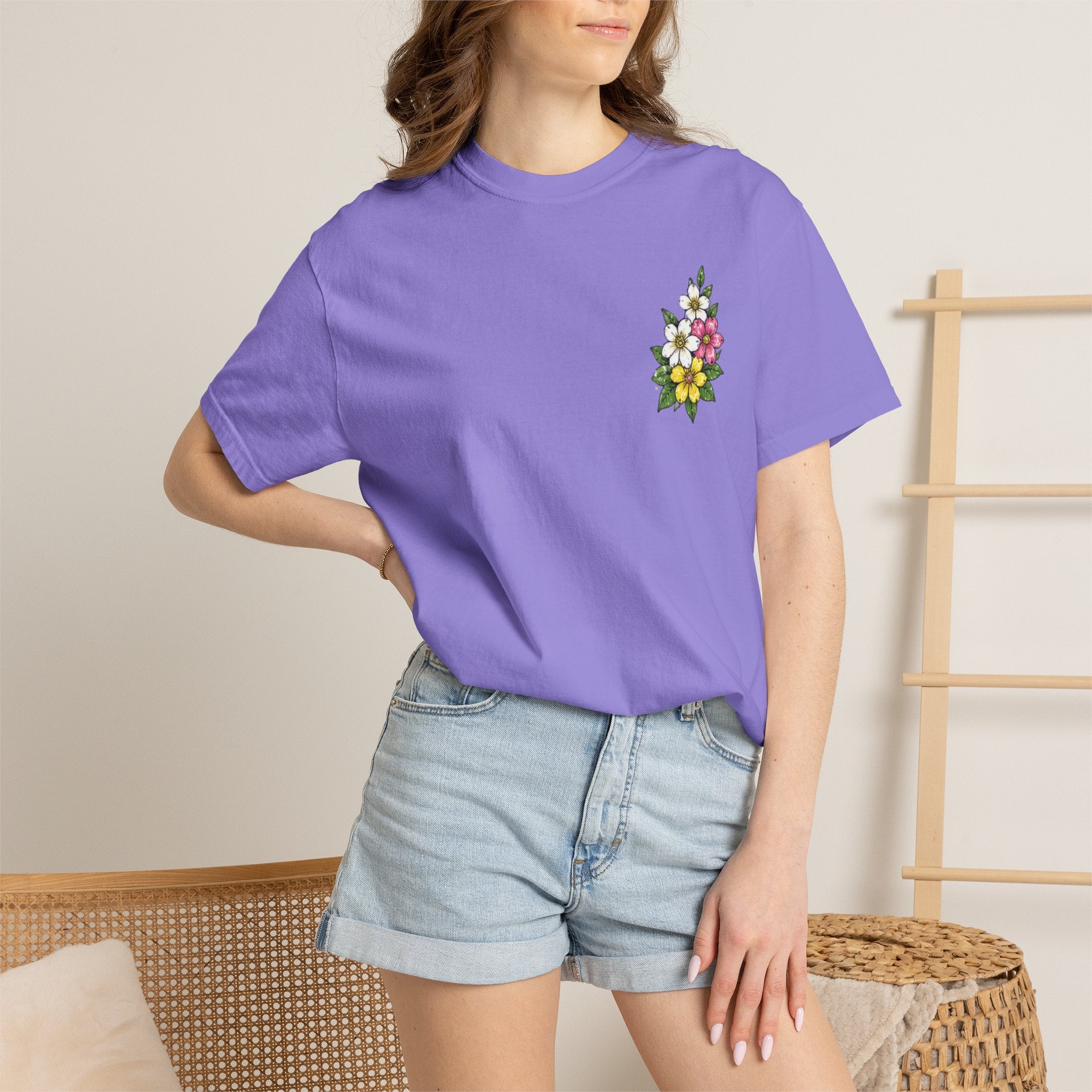 Religious Graphic T-Shirt — "This Is My Story, This Is My Song" Floral Cross Tee