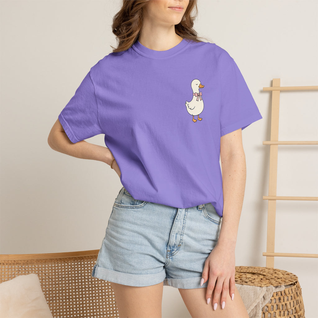 Duck Illustration T-Shirt — "Doing My Best, and Letting God Do the Rest" Christian Graphic Tee