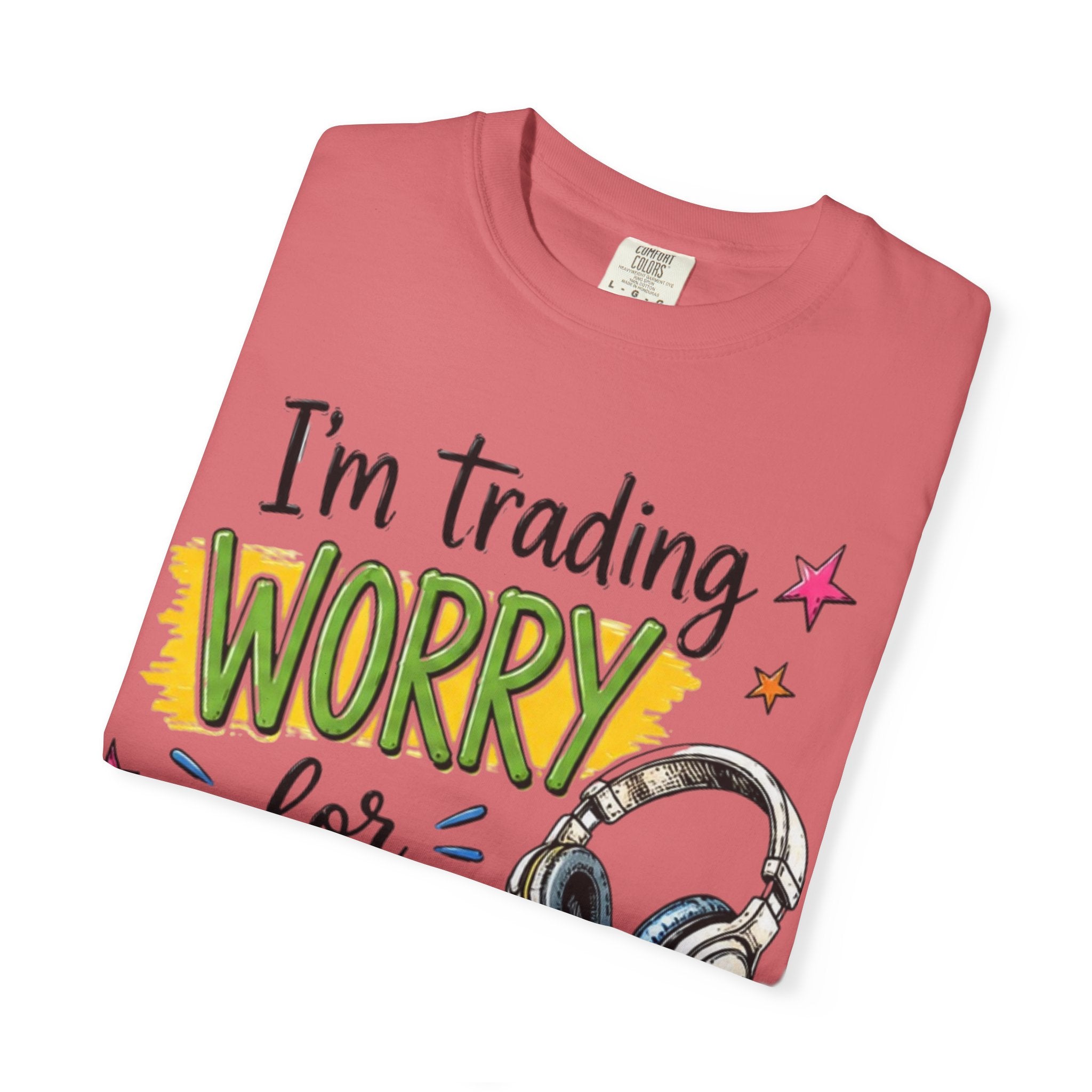 Worship Music T-Shirt – "I'm Trading Worry for Worship" Tee