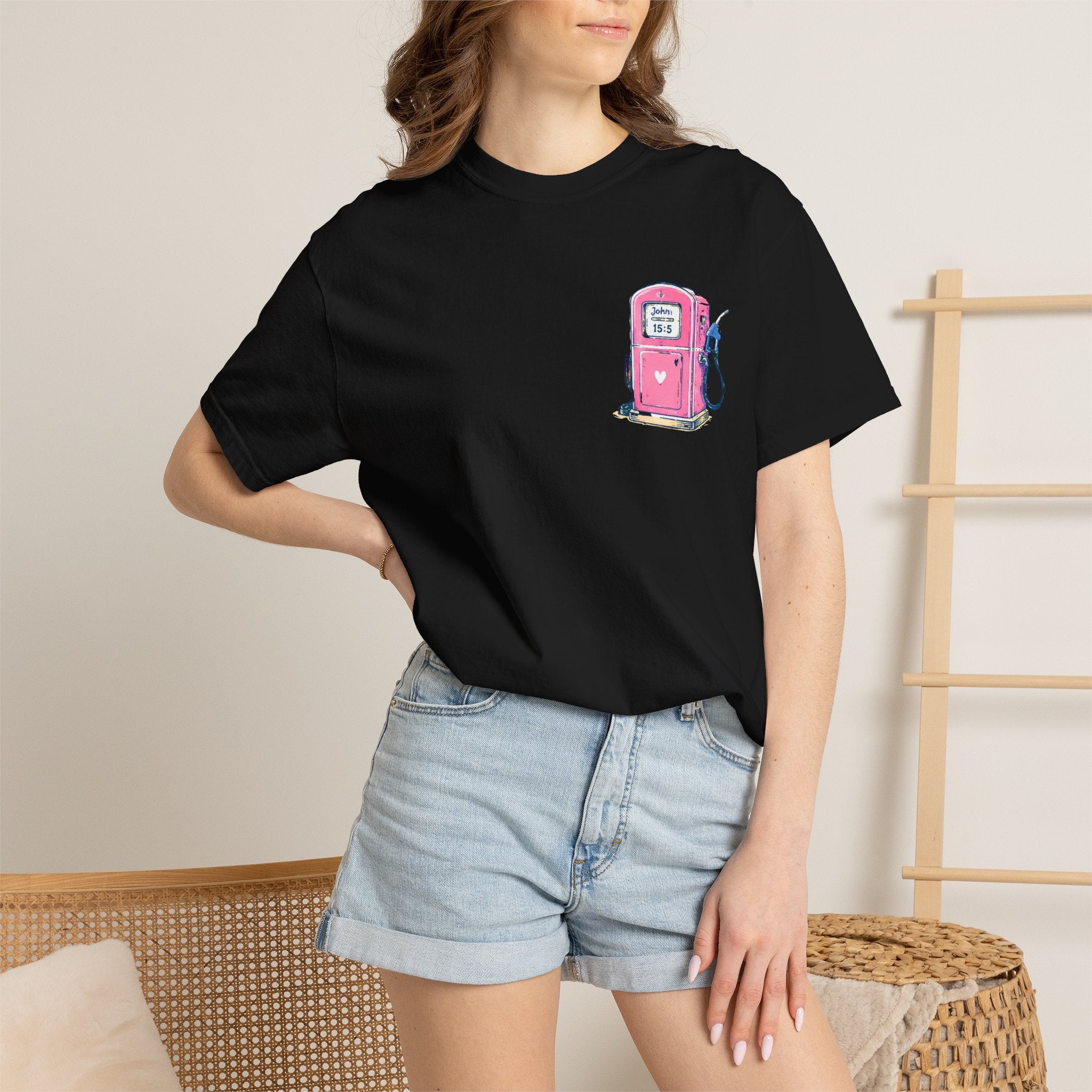 Fueled By Jesus T-Shirt — 'He Never Runs on Empty' Graphic Tee