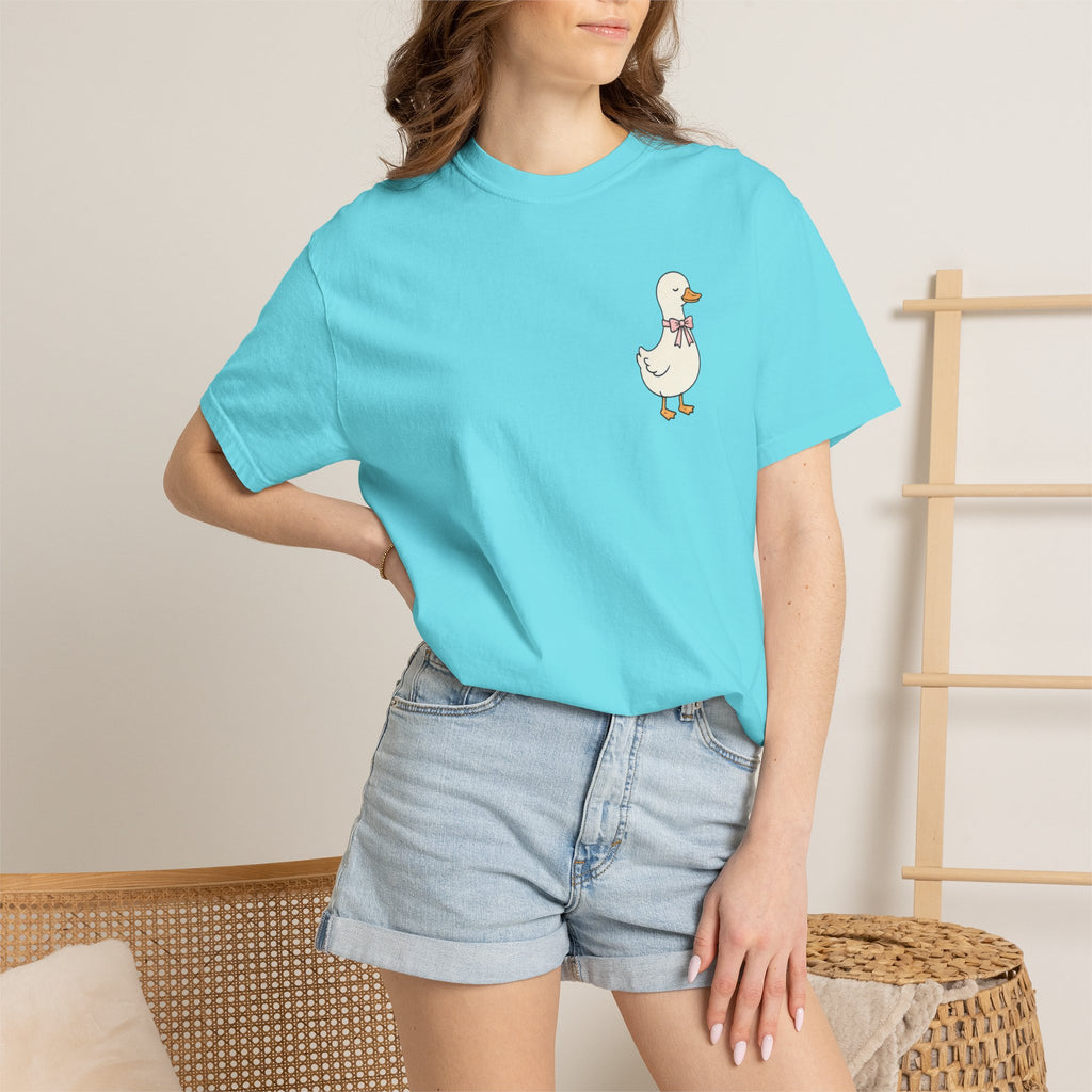 Duck Illustration T-Shirt — "Doing My Best, and Letting God Do the Rest" Christian Graphic Tee
