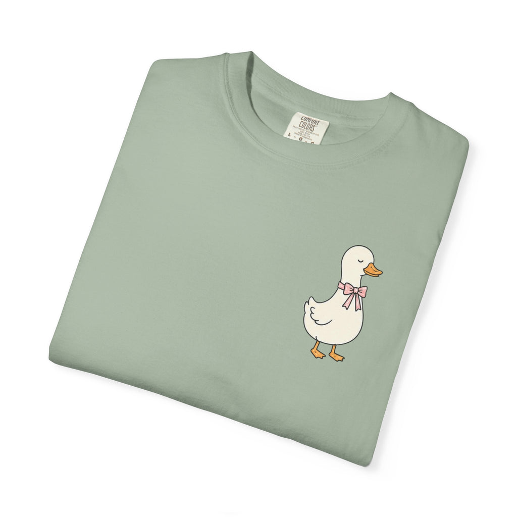 Duck Illustration T-Shirt — "Doing My Best, and Letting God Do the Rest" Christian Graphic Tee