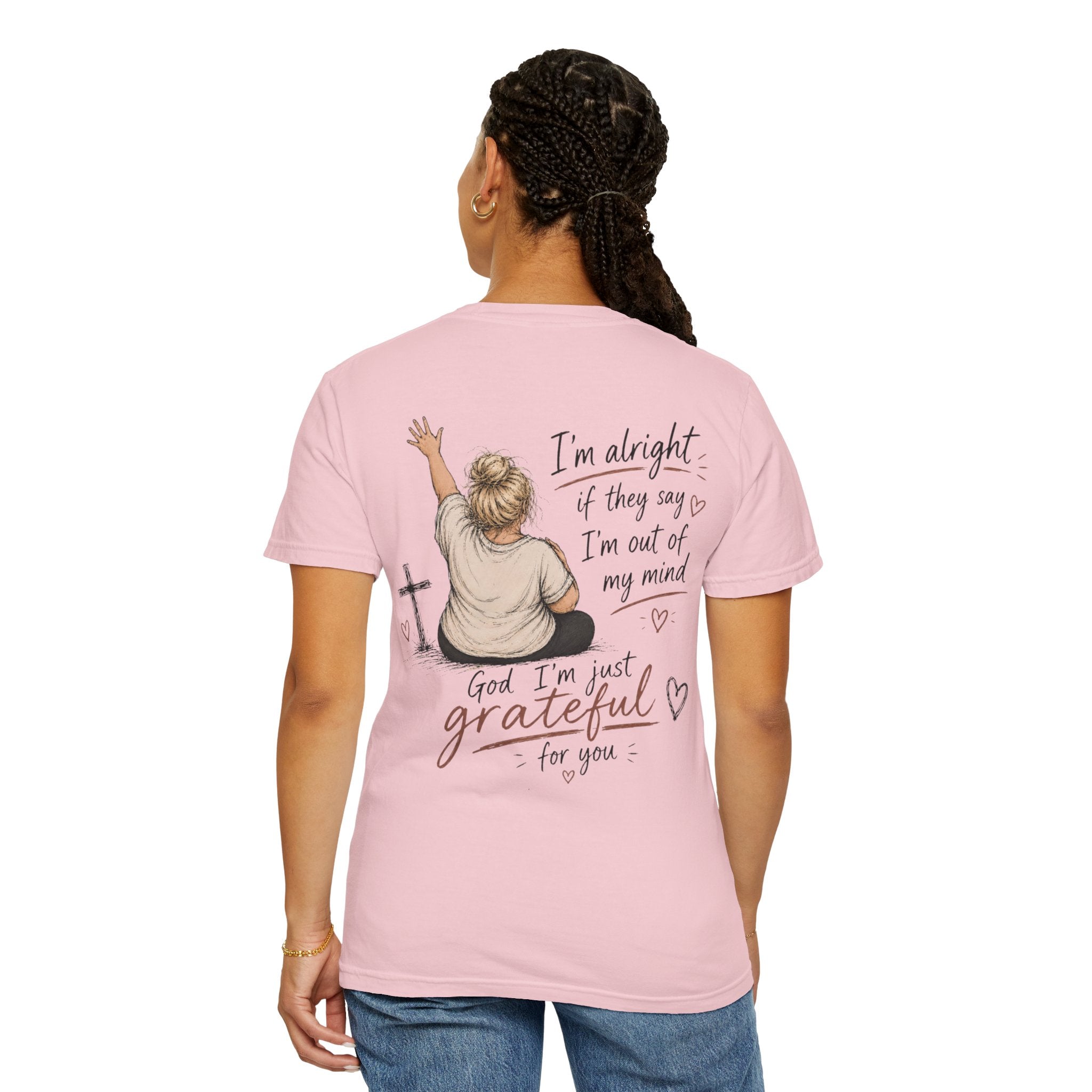 Christian Grateful Tee — "Grateful" Faith Graphic T-Shirt