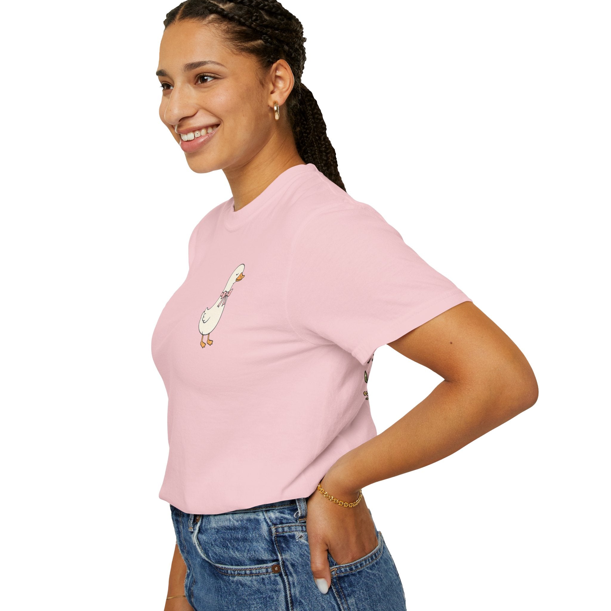 Duck Illustration T-Shirt — "Doing My Best, and Letting God Do the Rest" Christian Graphic Tee