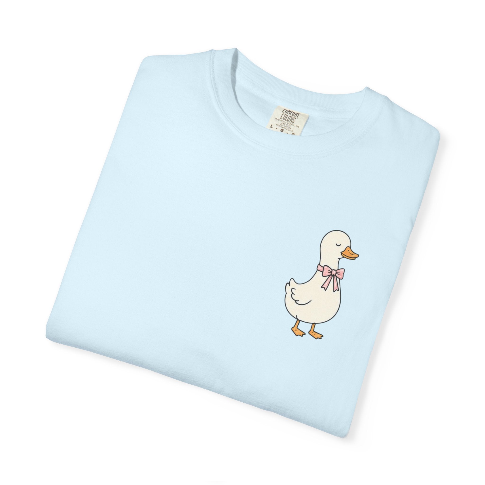 Duck Illustration T-Shirt — "Doing My Best, and Letting God Do the Rest" Christian Graphic Tee