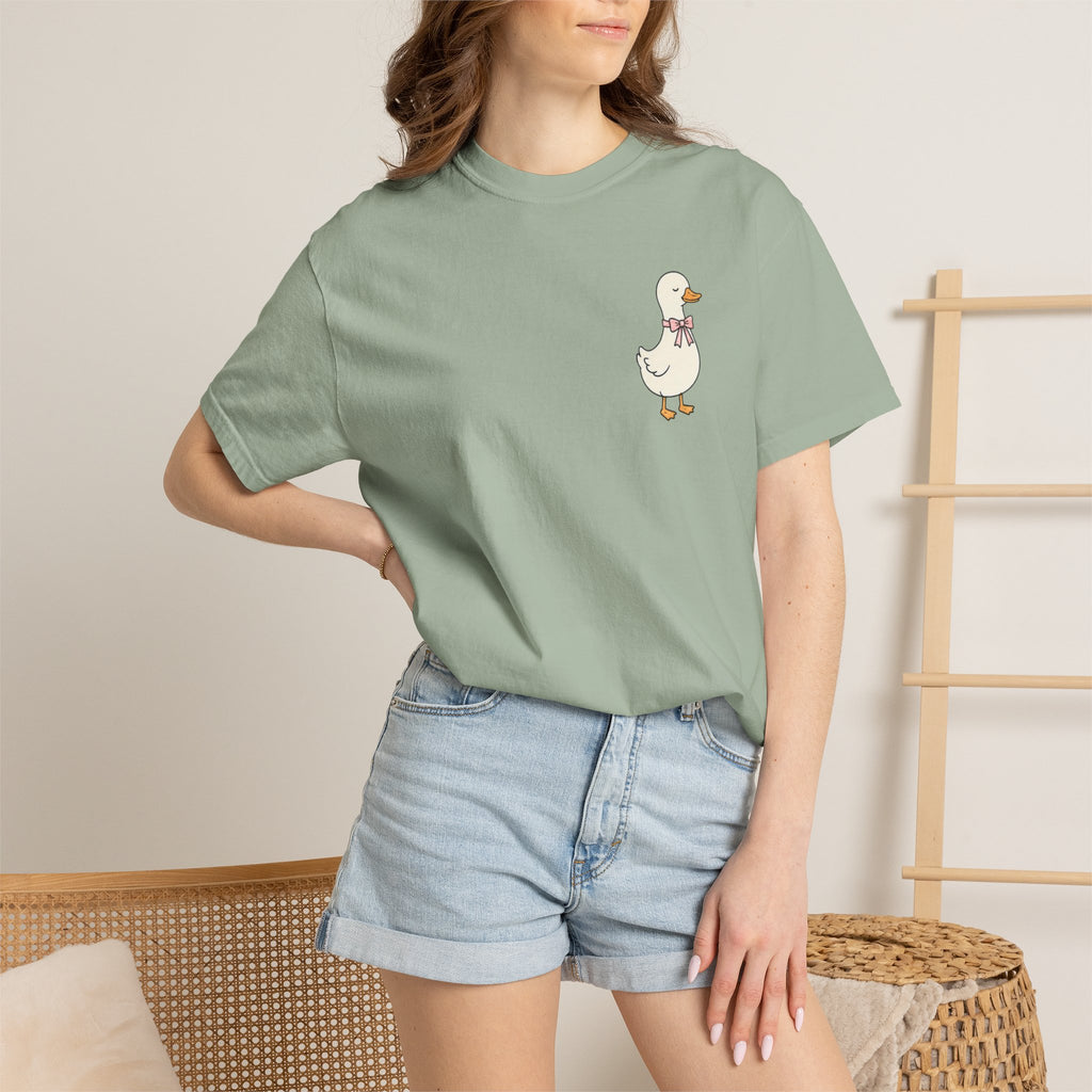 Duck Illustration T-Shirt — "Doing My Best, and Letting God Do the Rest" Christian Graphic Tee