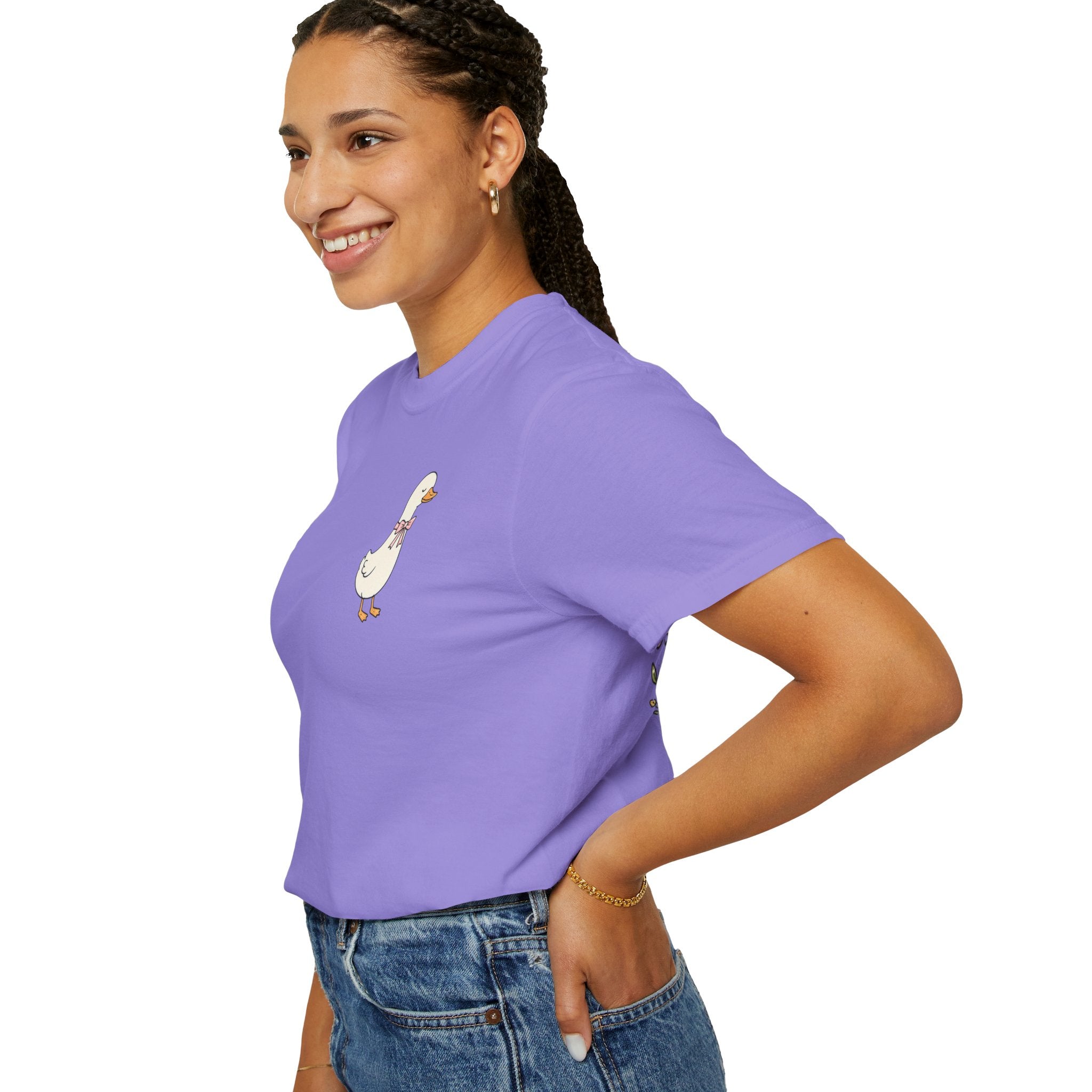 Duck Illustration T-Shirt — "Doing My Best, and Letting God Do the Rest" Christian Graphic Tee