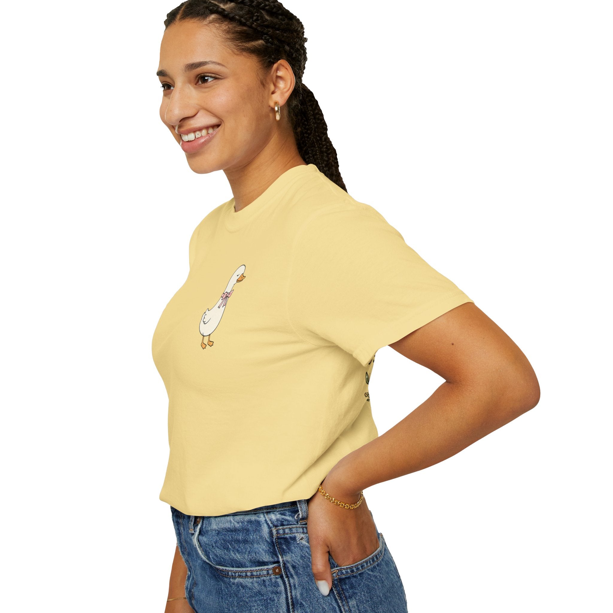 Duck Illustration T-Shirt — "Doing My Best, and Letting God Do the Rest" Christian Graphic Tee