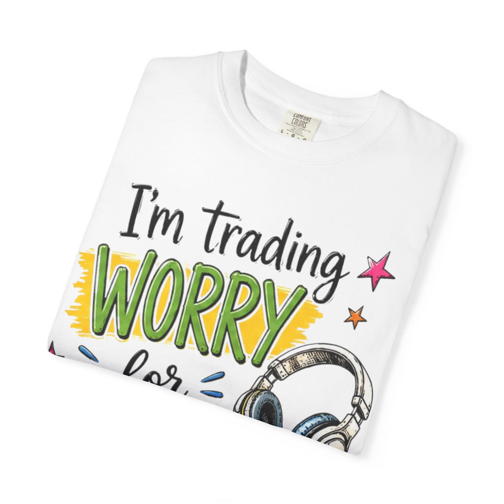 Worship Music T-Shirt – "I'm Trading Worry for Worship" Tee