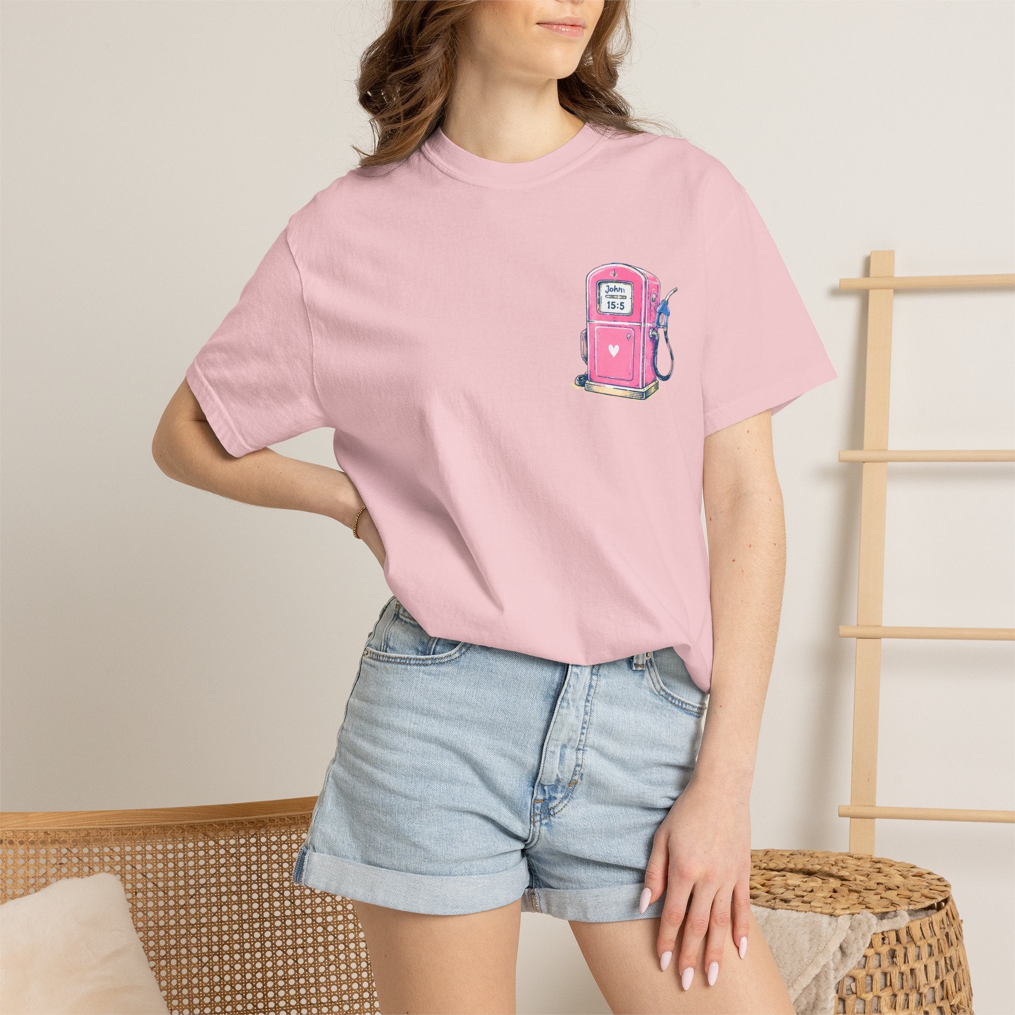 Fueled By Jesus T-Shirt — 'He Never Runs on Empty' Graphic Tee