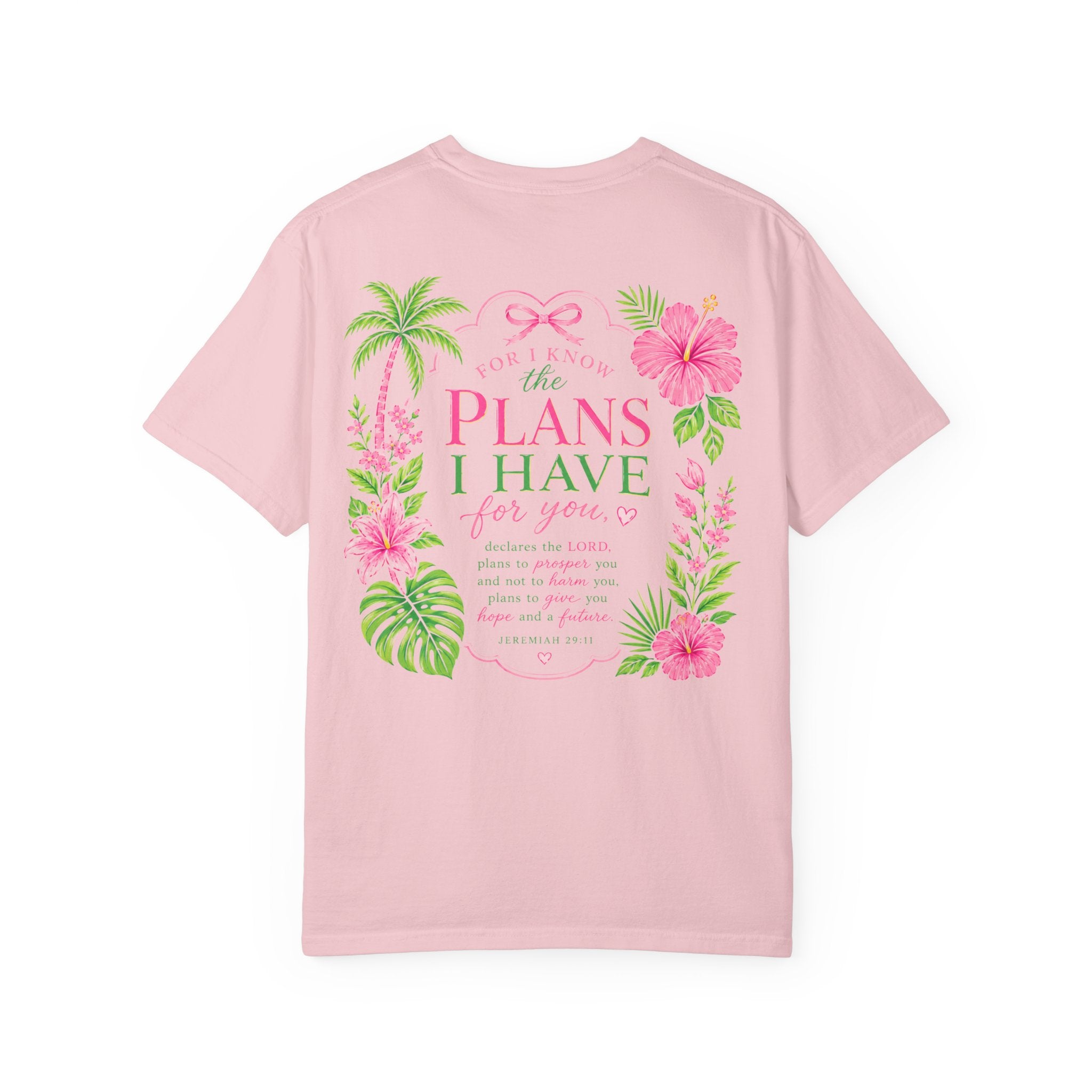 Floral Scripture T-Shirt — "For I Know the Plans I Have for You" Christian Tee