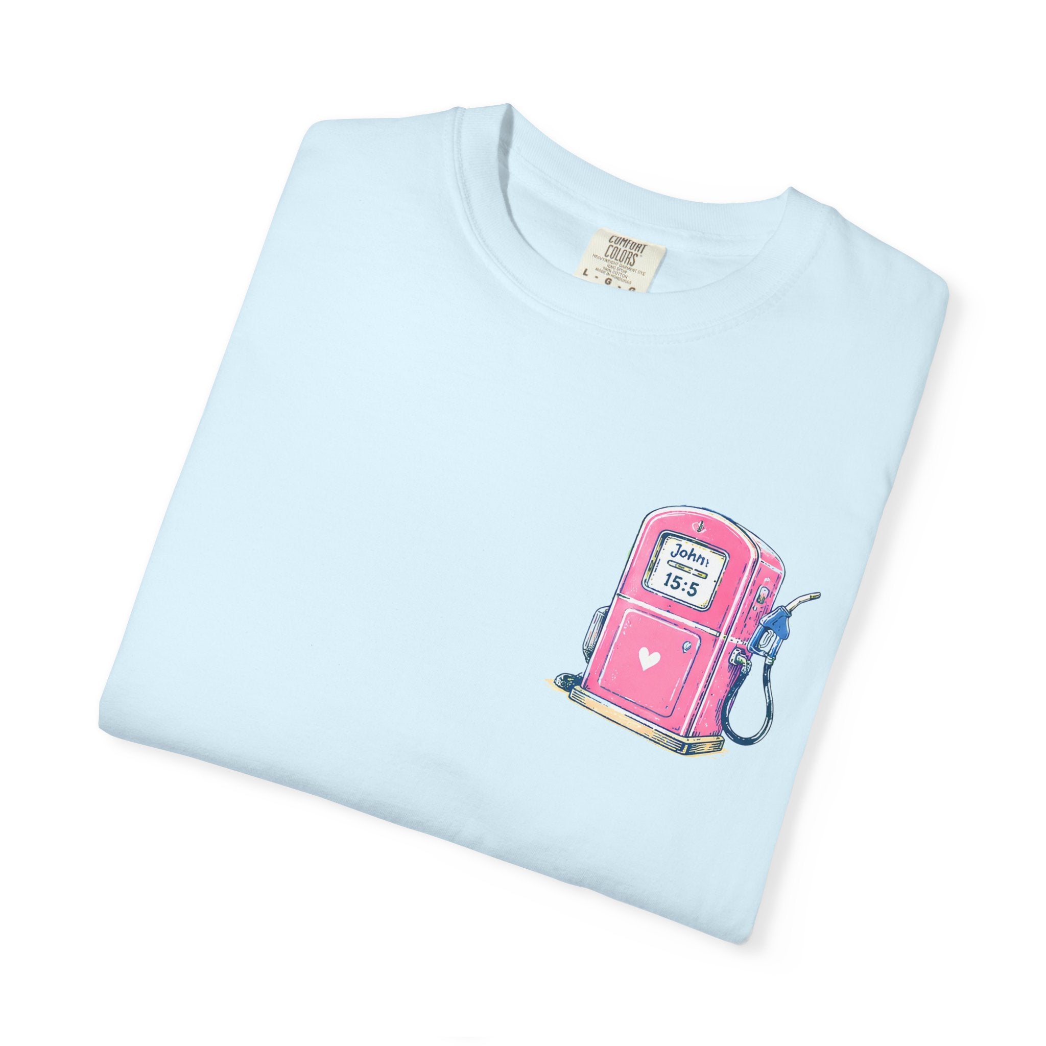 Fueled By Jesus T-Shirt — 'He Never Runs on Empty' Graphic Tee