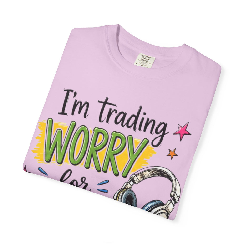 Worship Music T-Shirt – "I'm Trading Worry for Worship" Tee