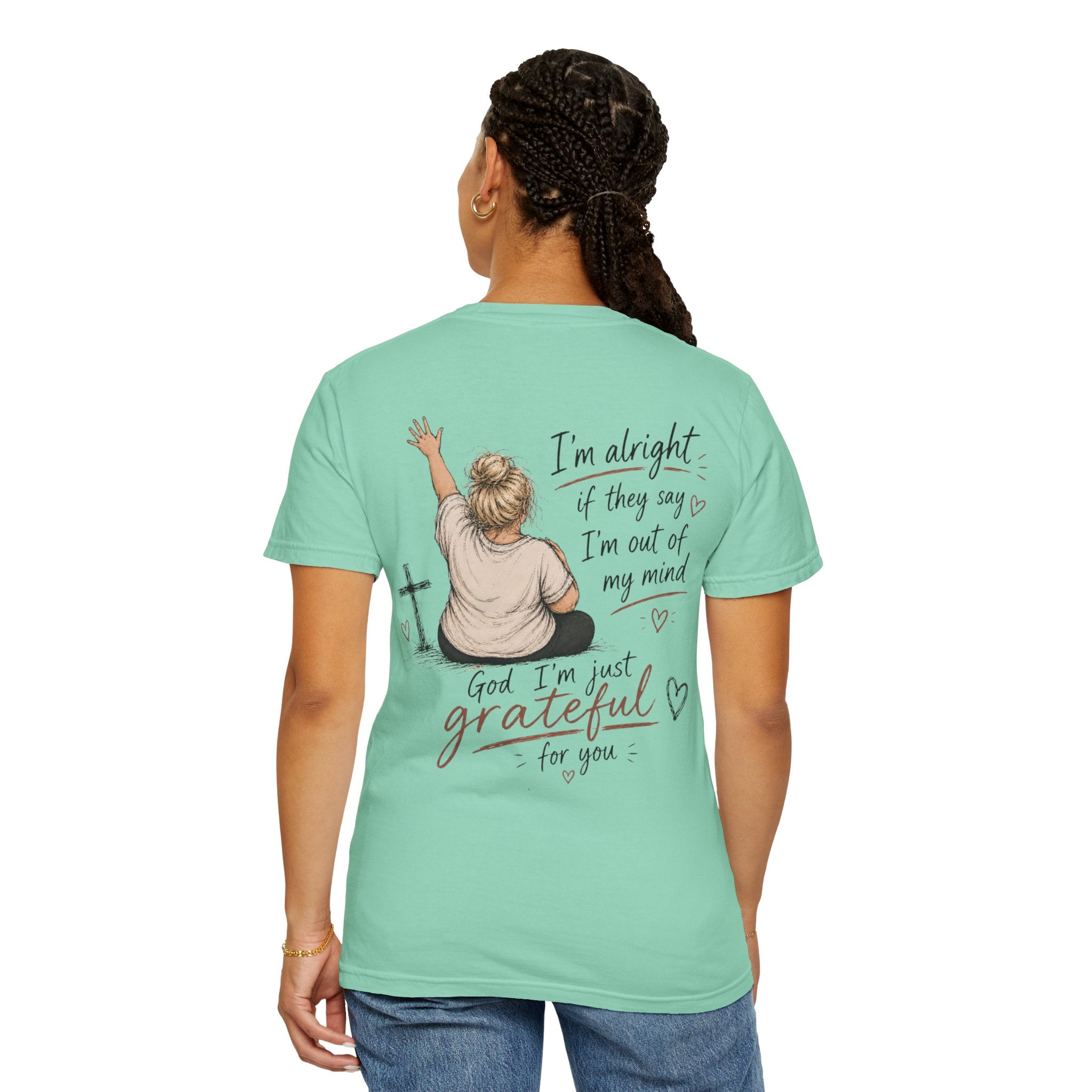 Christian Grateful Tee — "Grateful" Faith Graphic T-Shirt