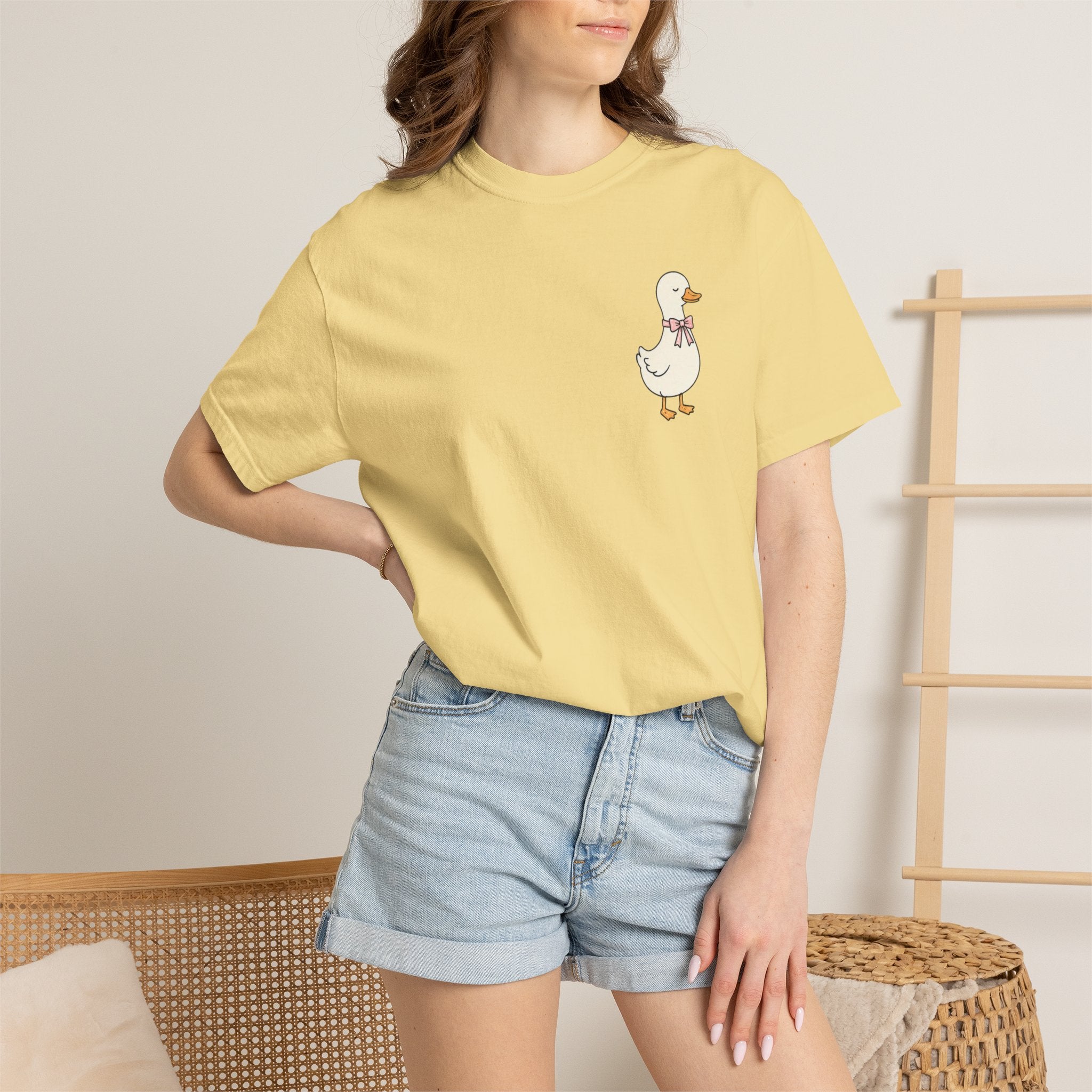 Duck Illustration T-Shirt — "Doing My Best, and Letting God Do the Rest" Christian Graphic Tee